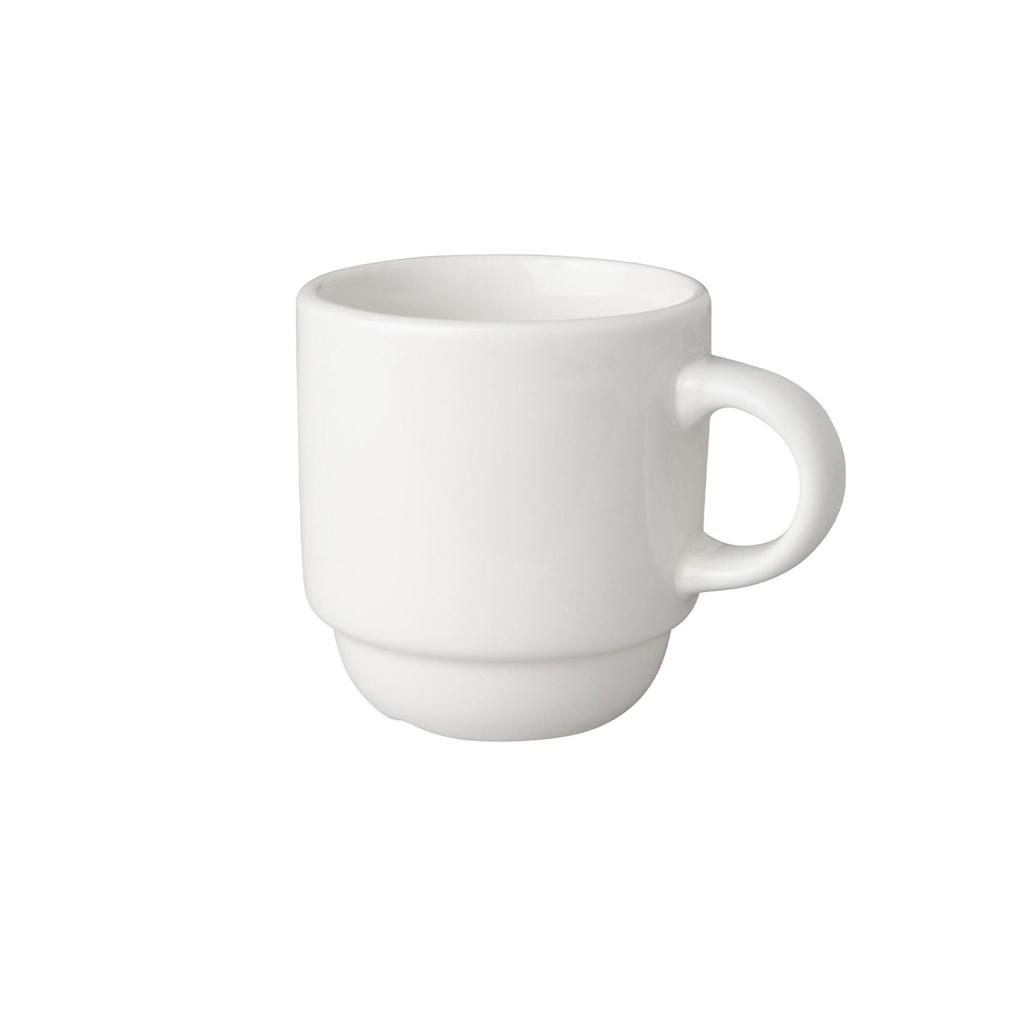 (6 pièces) BUDGETLINE – Tasse à café Mammoet – 140 ml – Blanc