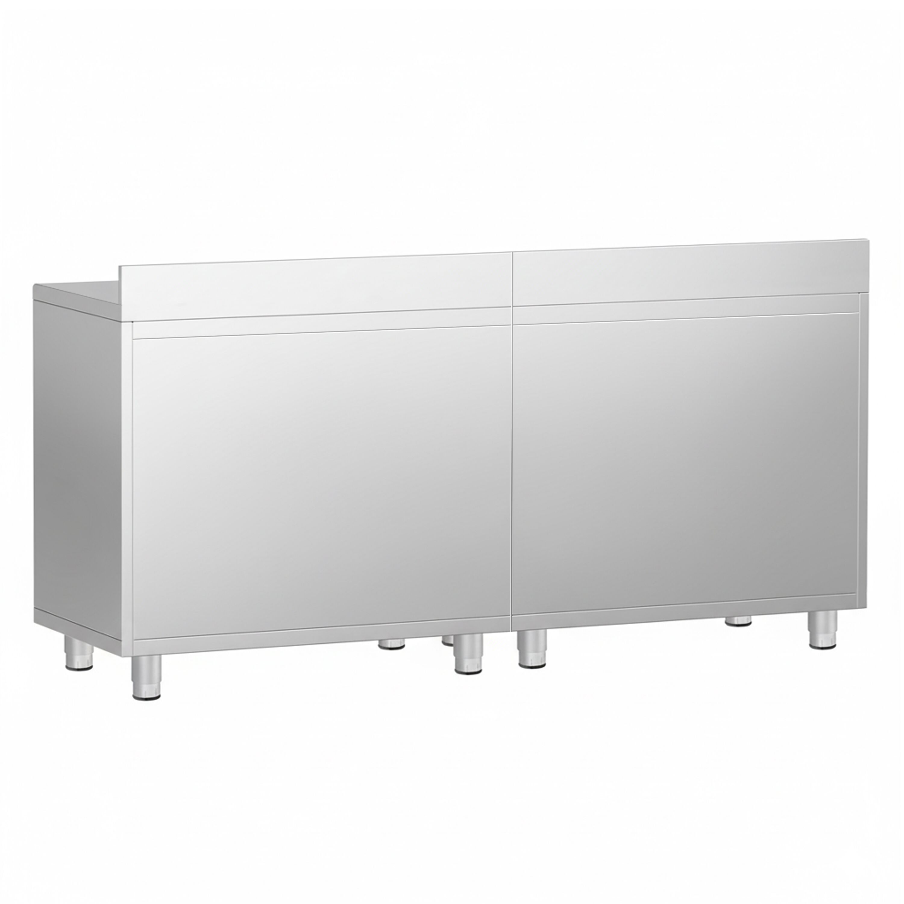 Armoire de travail PREMIUM pour machine à café filtre - 2000x600mm - avec dosseret - 4 portes battantes