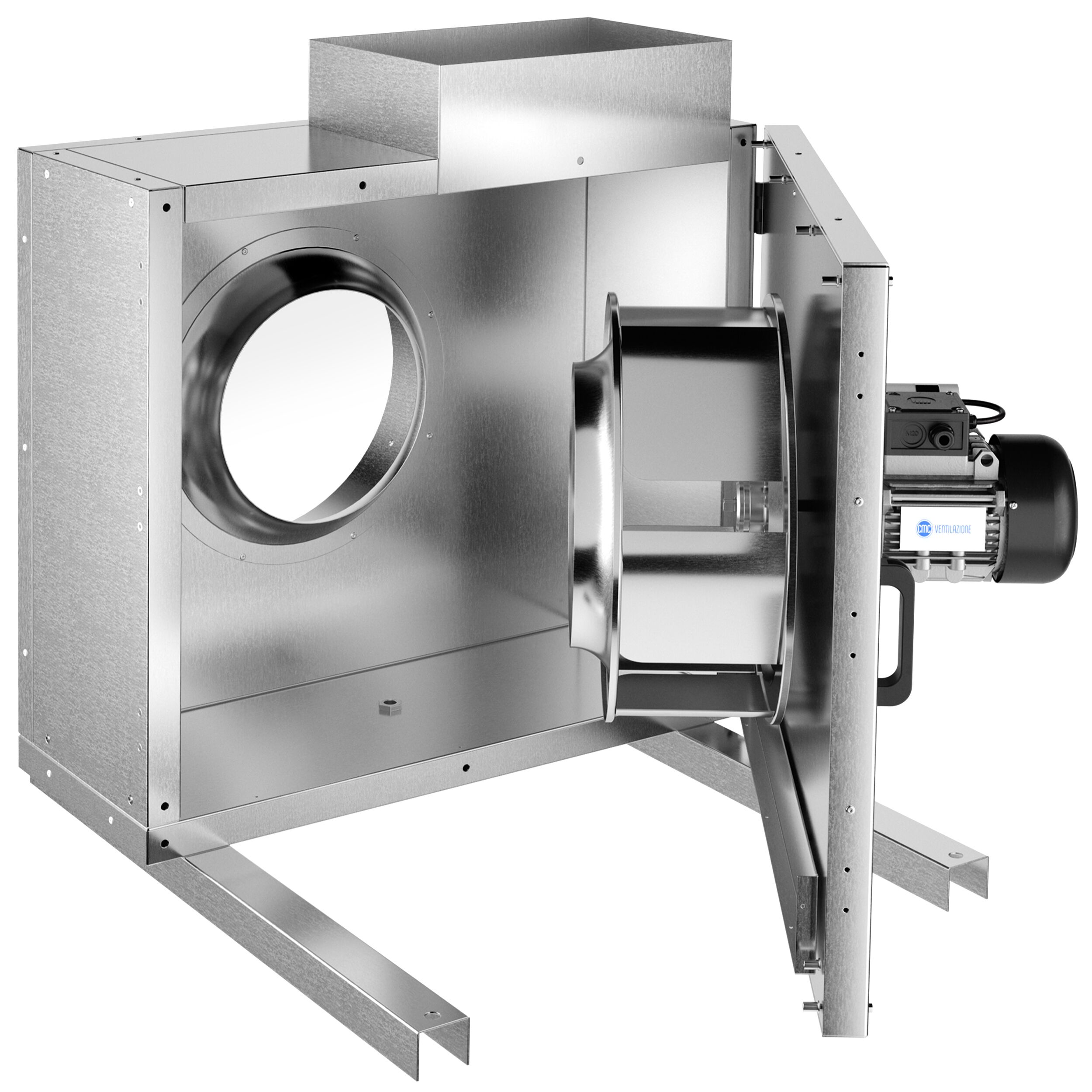Airbox Pro - 2500m³ pro Stunde - 230 Volt - Aufklappbar - für Holzkohlegrills & hohe Temperaturen