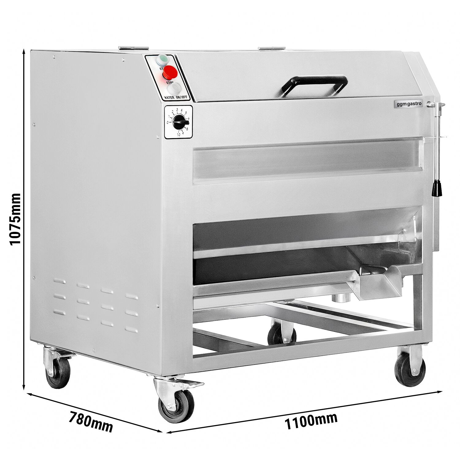 Éplucheuse à légumes professionnelle - 450kg/h - 750W - 230V - 1400rpm