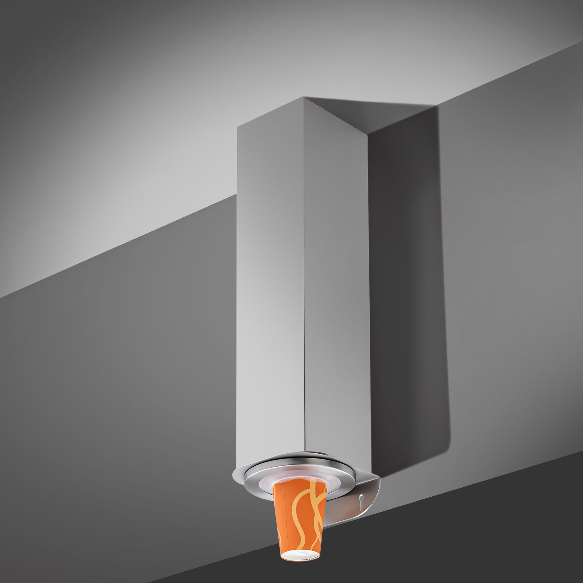 Dispensador de vasos - Plástico - Regulable Ø62-98mm - Versión de pared