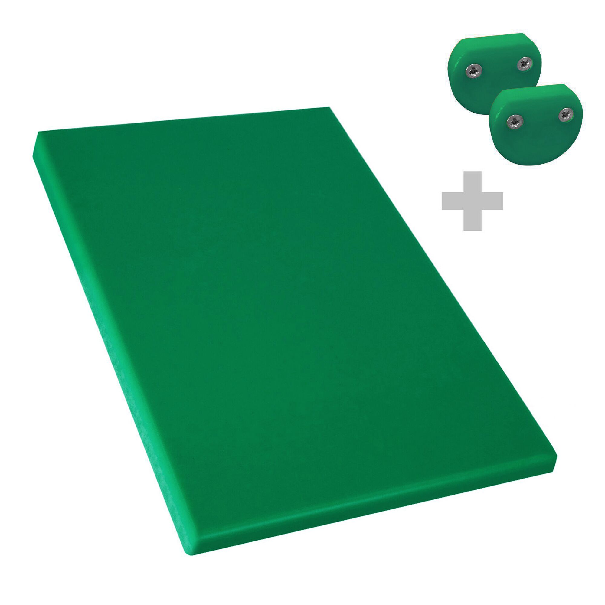 Planche à découper antidérapante avec butées – 300 × 500 mm – conforme HACCP – Vert