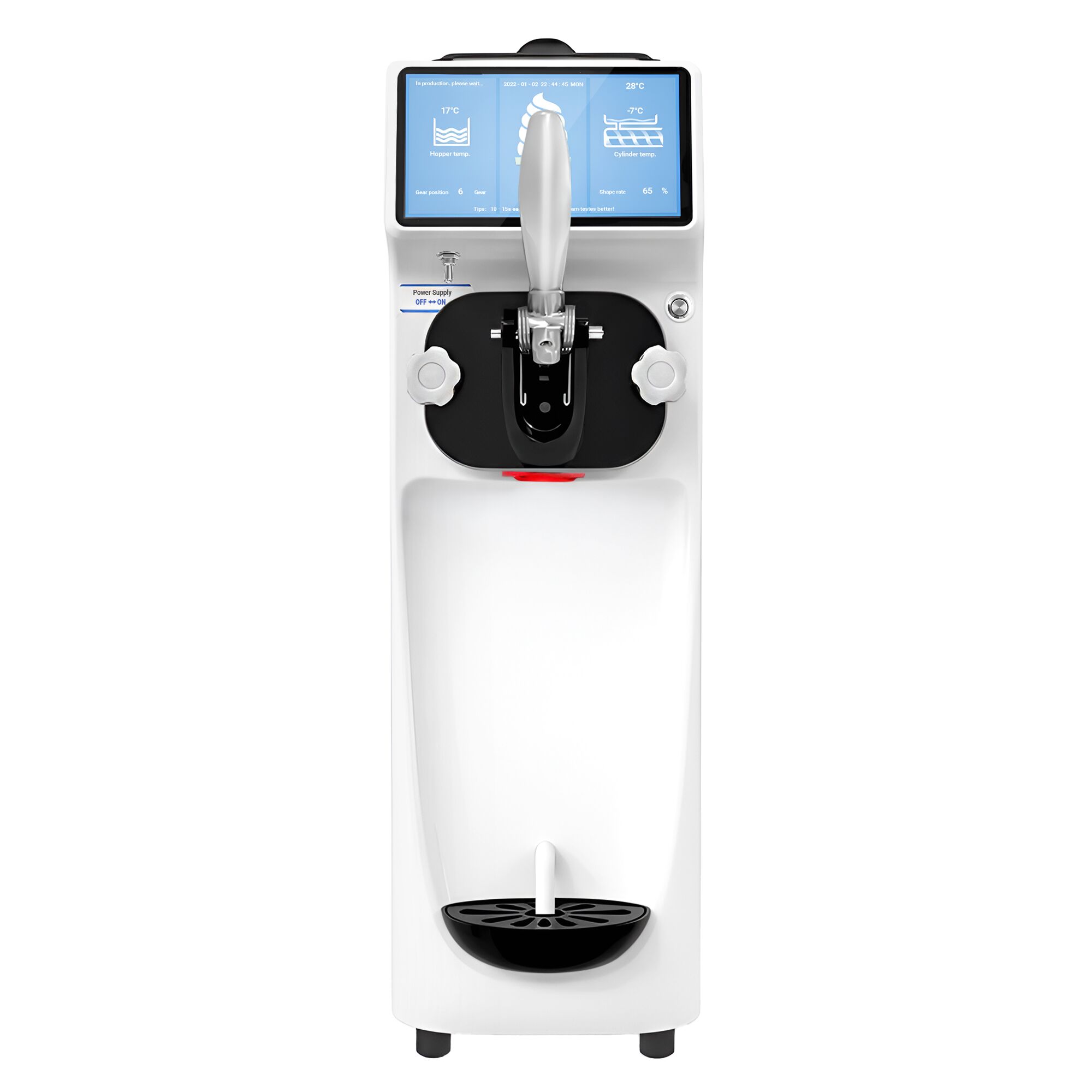 Machine à glace à l’italienne - 16L/h - 1,15kW - Écran tactile - À poser
