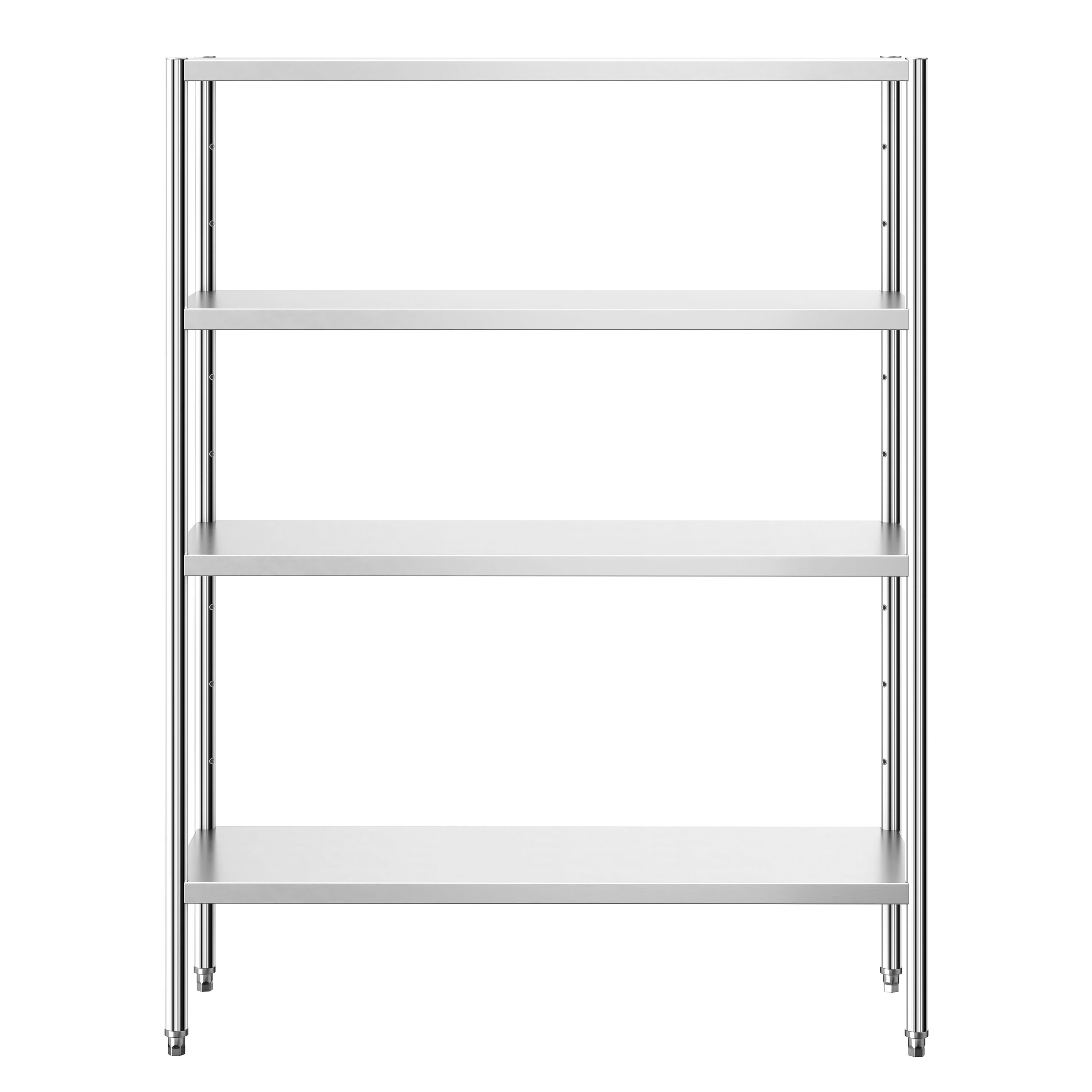 Étagère en inox PREMIUM - 1400 x 490 mm - avec 4 étagères (réglables)