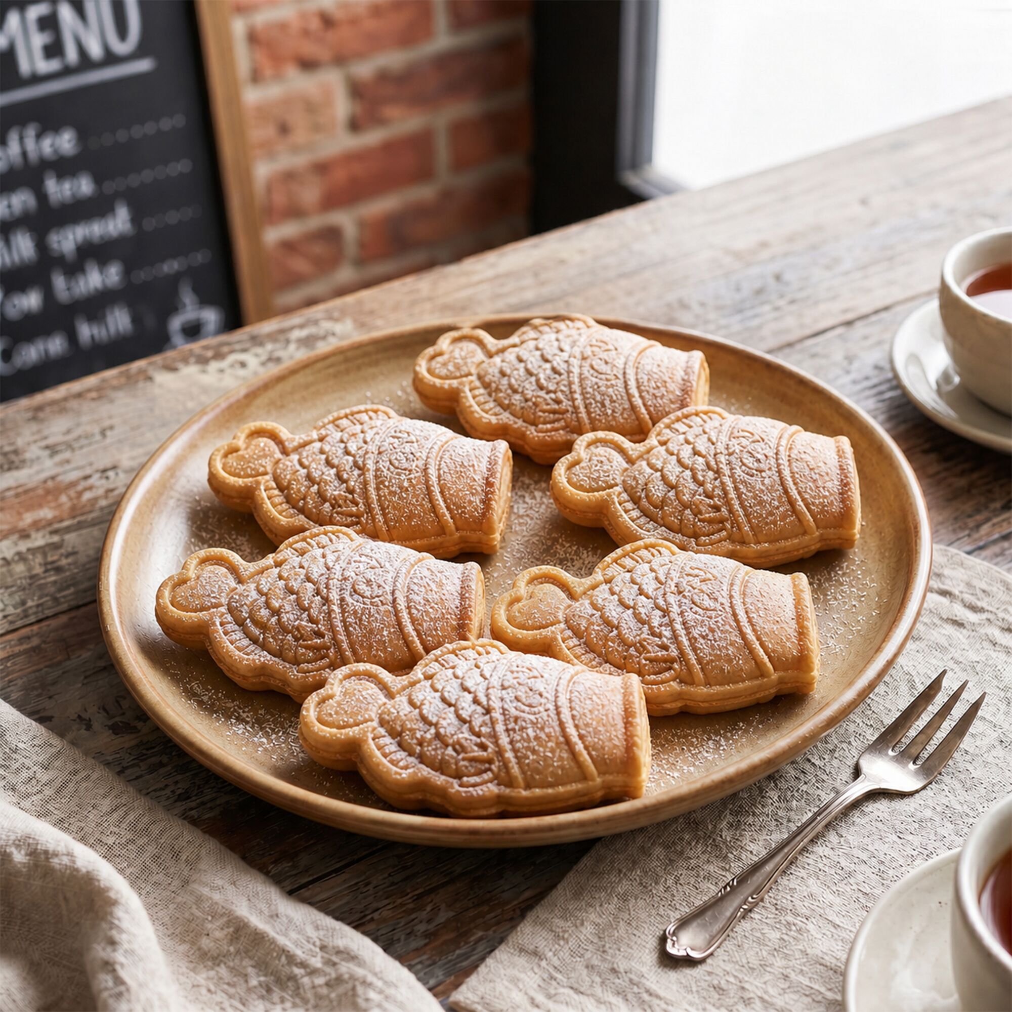 Plaques pour machine à tartelettes TMOPH - Forme : 4x poisson taiyaki ouvert