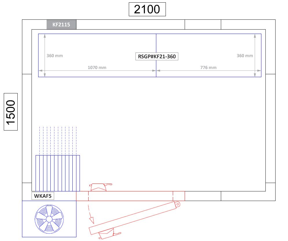 Rayonnage modulaire en aluminium - 1846x360mm - Capacité de charge:600kg