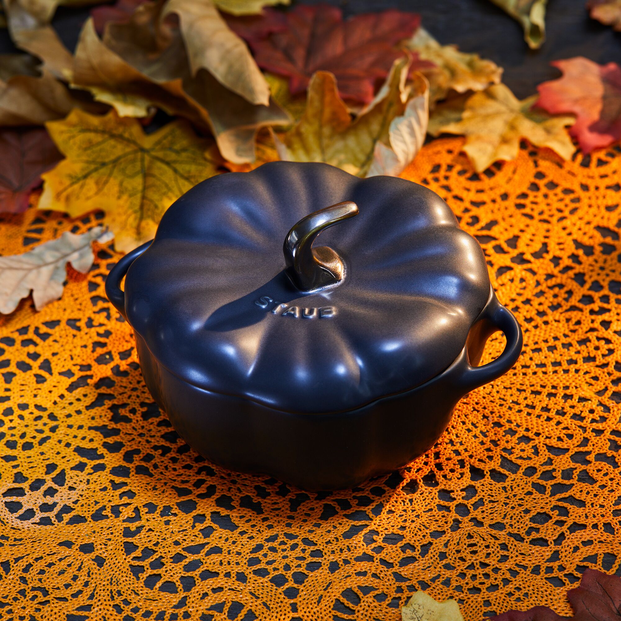 STAUB | CERAMIQUE - Cocotte - Forme citrouille - Ø 120mm - Céramique - Noir	