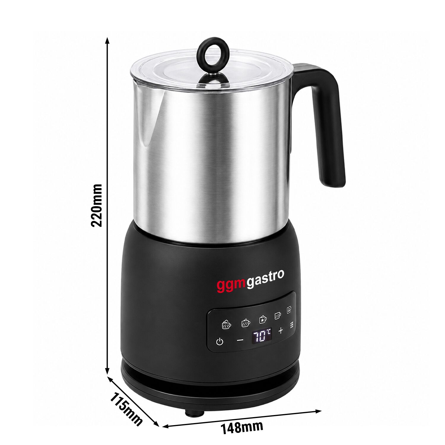 Milchaufschäumer - 300ml - 5 Programme - Touch
