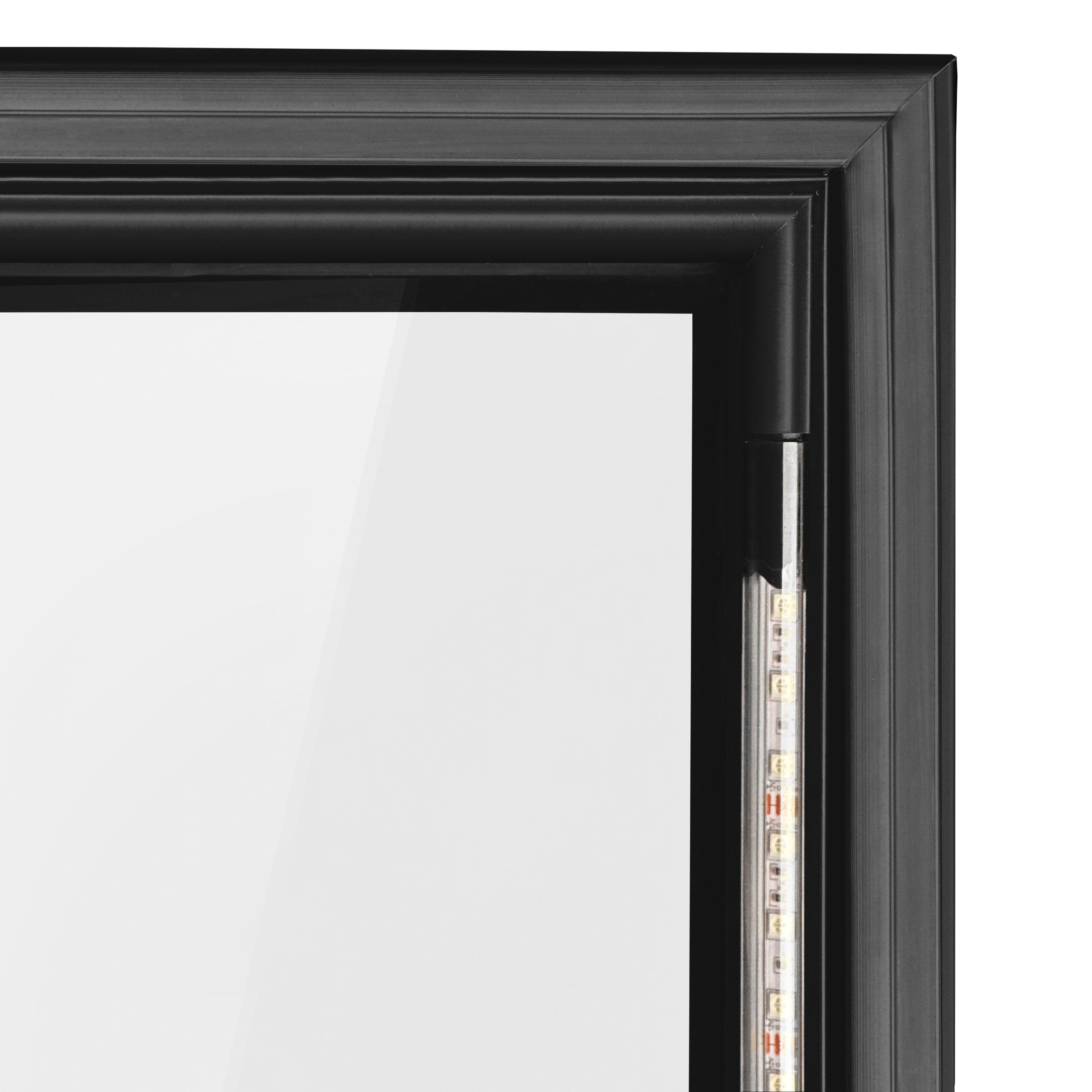 Vitrine réfrigérée à boissons - 345 litres - design sans cadre - avec 1 porte vitrée et éclairage LED coloré