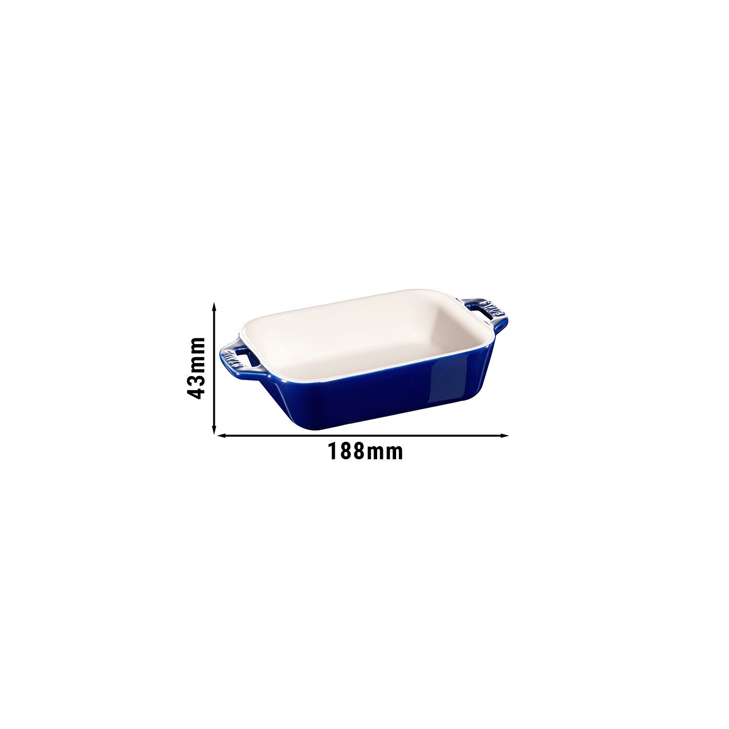 STAUB| Ceramic Rectangular Baking Dish – Dark Blue - 140×110 mm