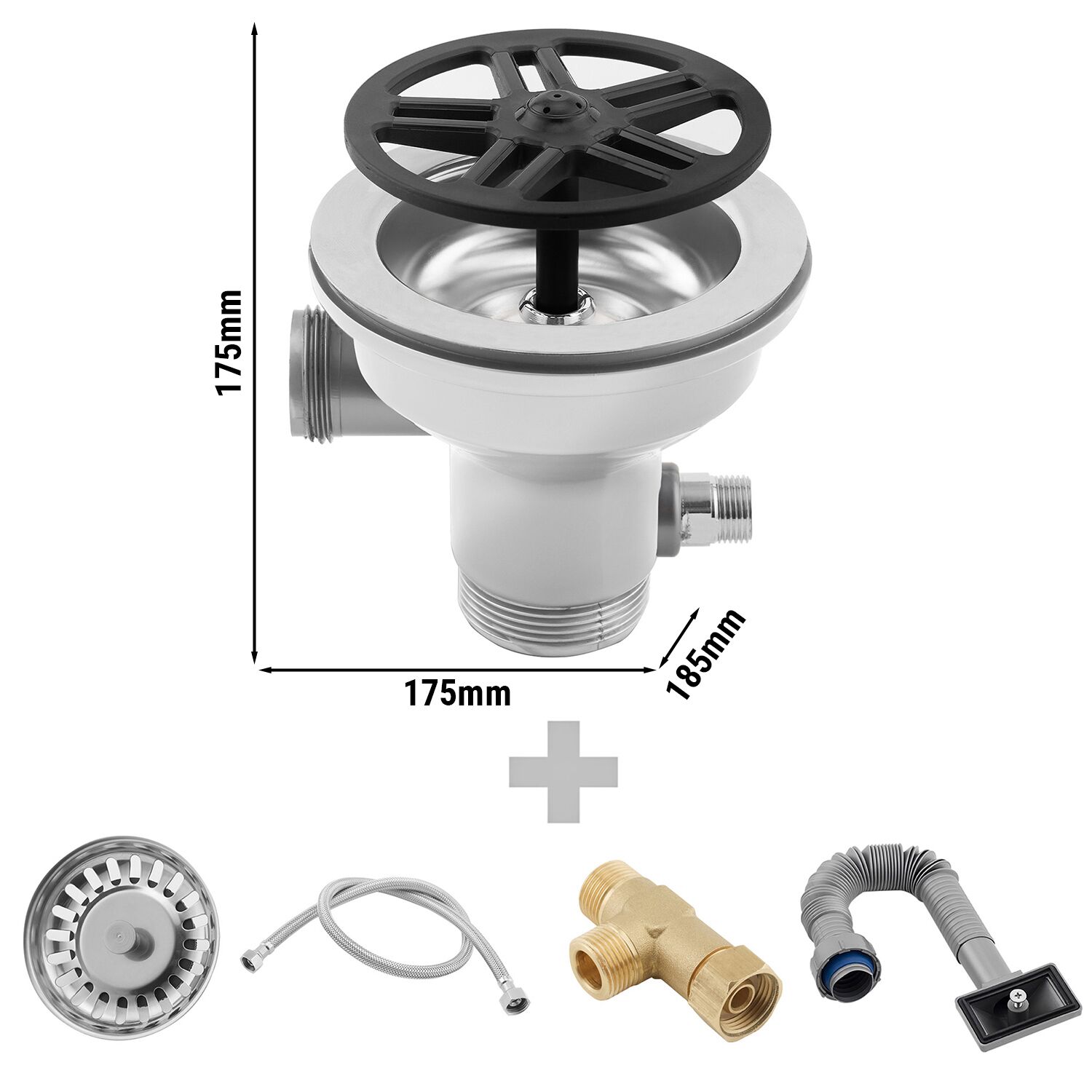 Sköljare för glas och muggar för diskho med bräddavlopp - G 3/8"