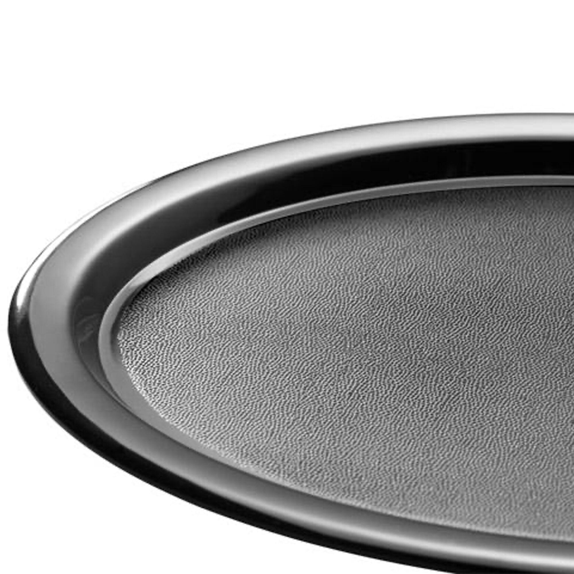 (6 pcs) Plateau fast food - KAFFEEHAUS - Mélamine - 285x215mm - Hauteur:15mm - Noir - empilable, compatible lave-vaisselle