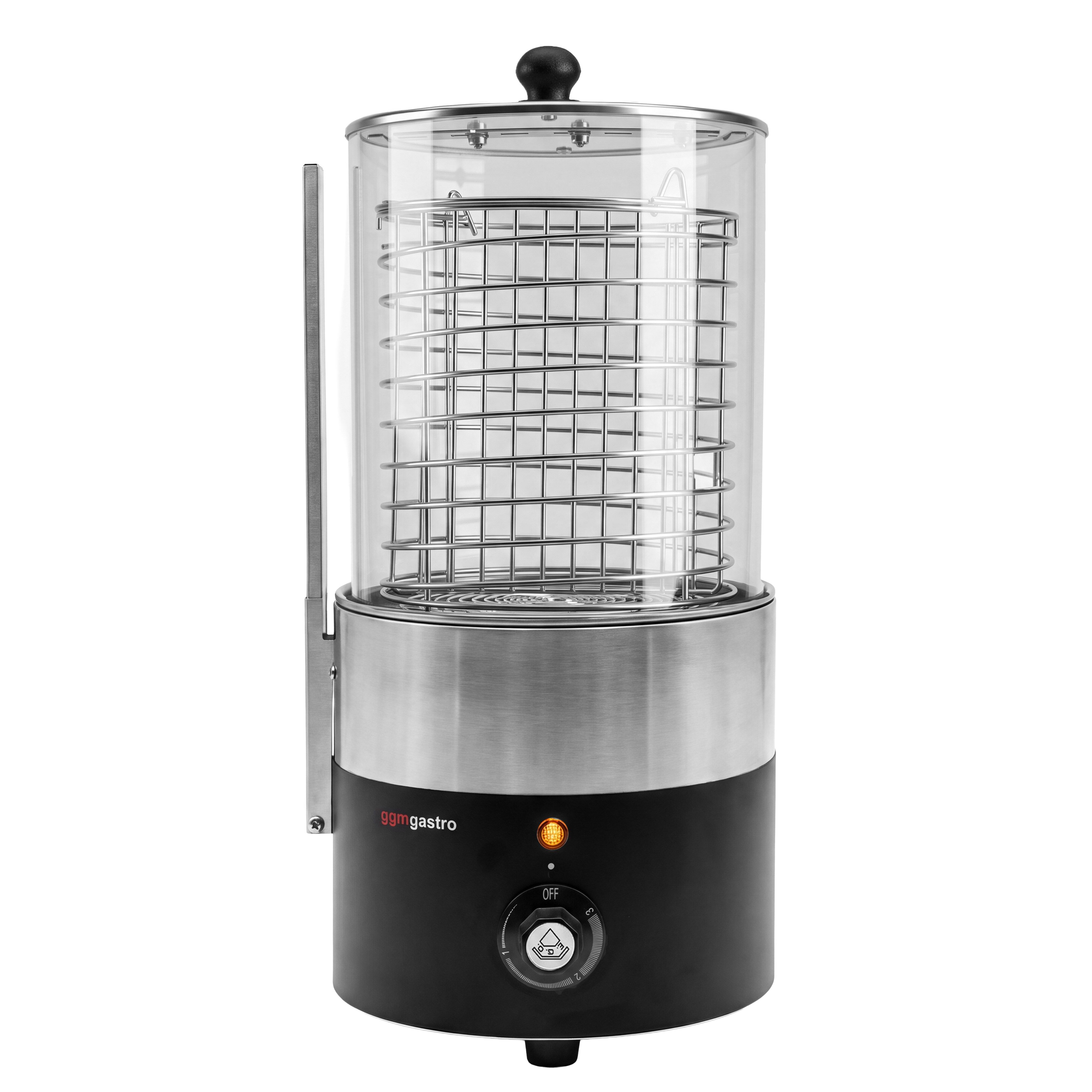 Commercial Hot Dog Steamer & Bun Warmer – 355 W – 3 Temperature Levels