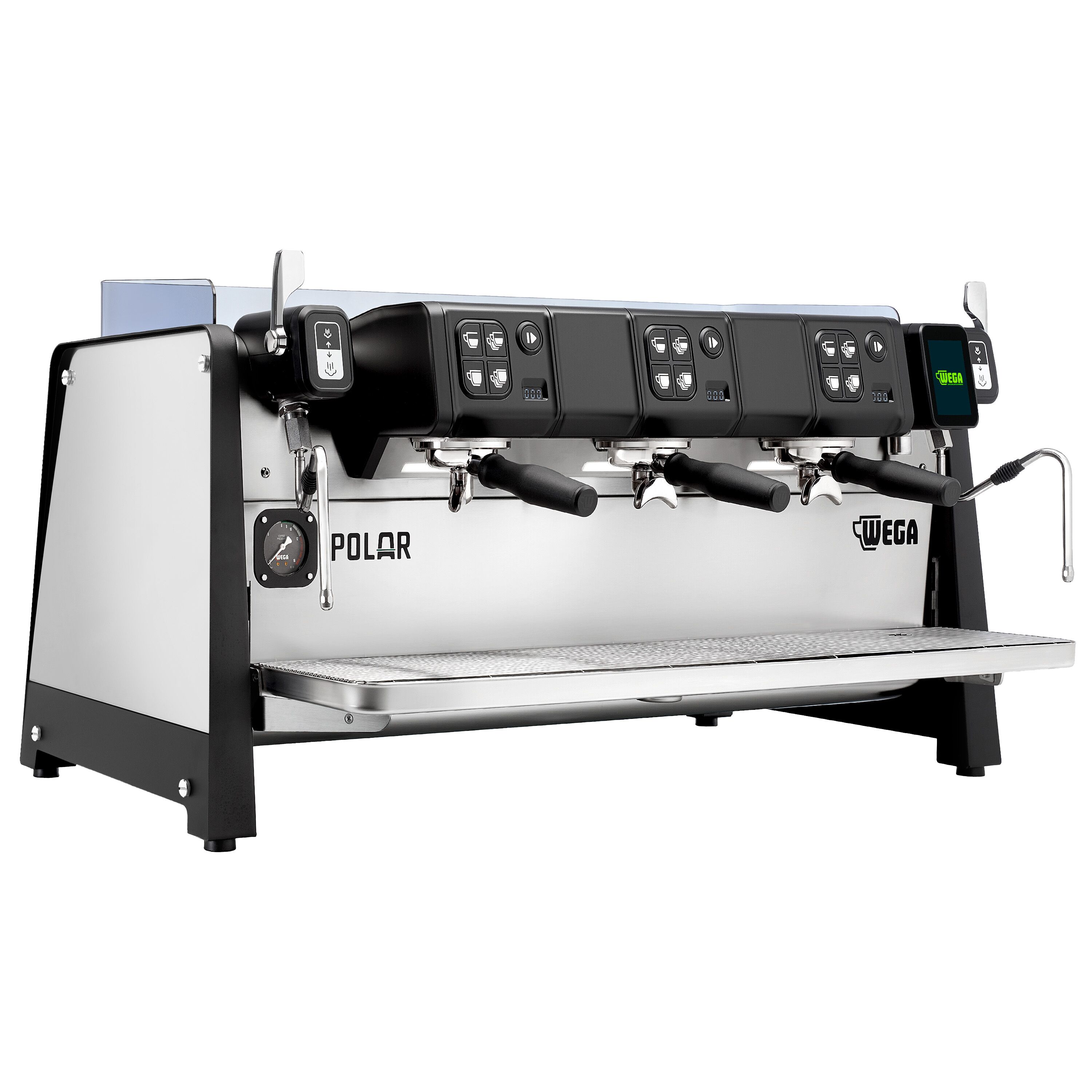 WEGA | Polar - Siebträgermaschine - 3 Gruppig - 6,9 kW - mit Shot Counter - Touch - Edelstahl