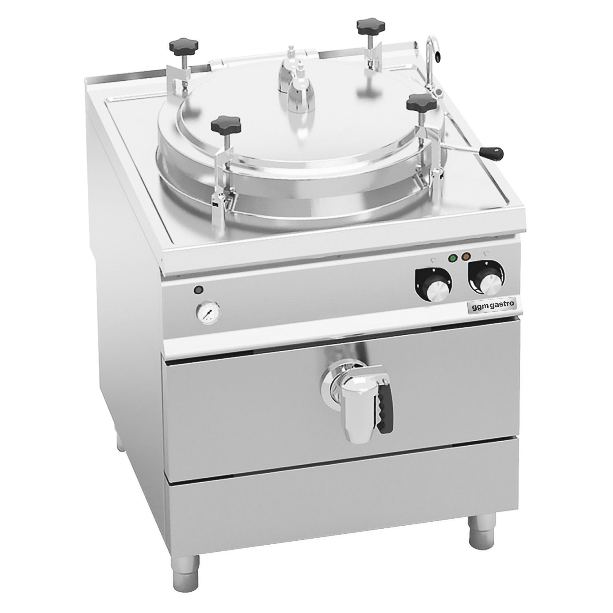 Electric Pressure Boiling Pan - 100L - 16kW - Indirect Heating - with Water Connection