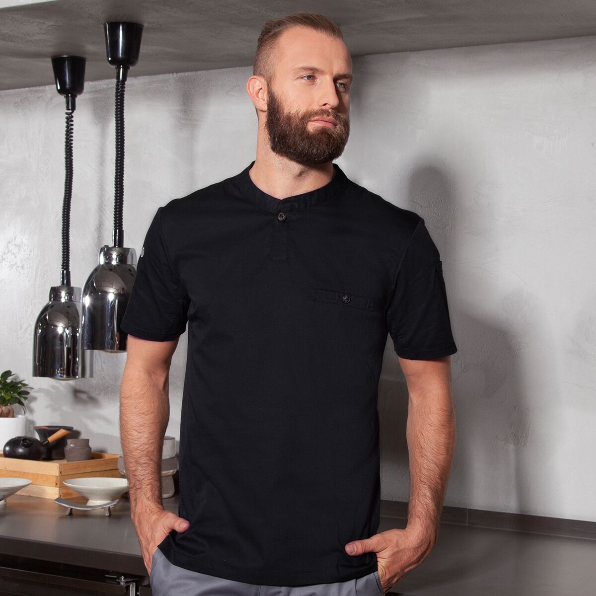 (6 pièces) KARLOWSKY | T-shirt de travail pour hommes à manches courtes Performance - Noir - Taille : XXL         