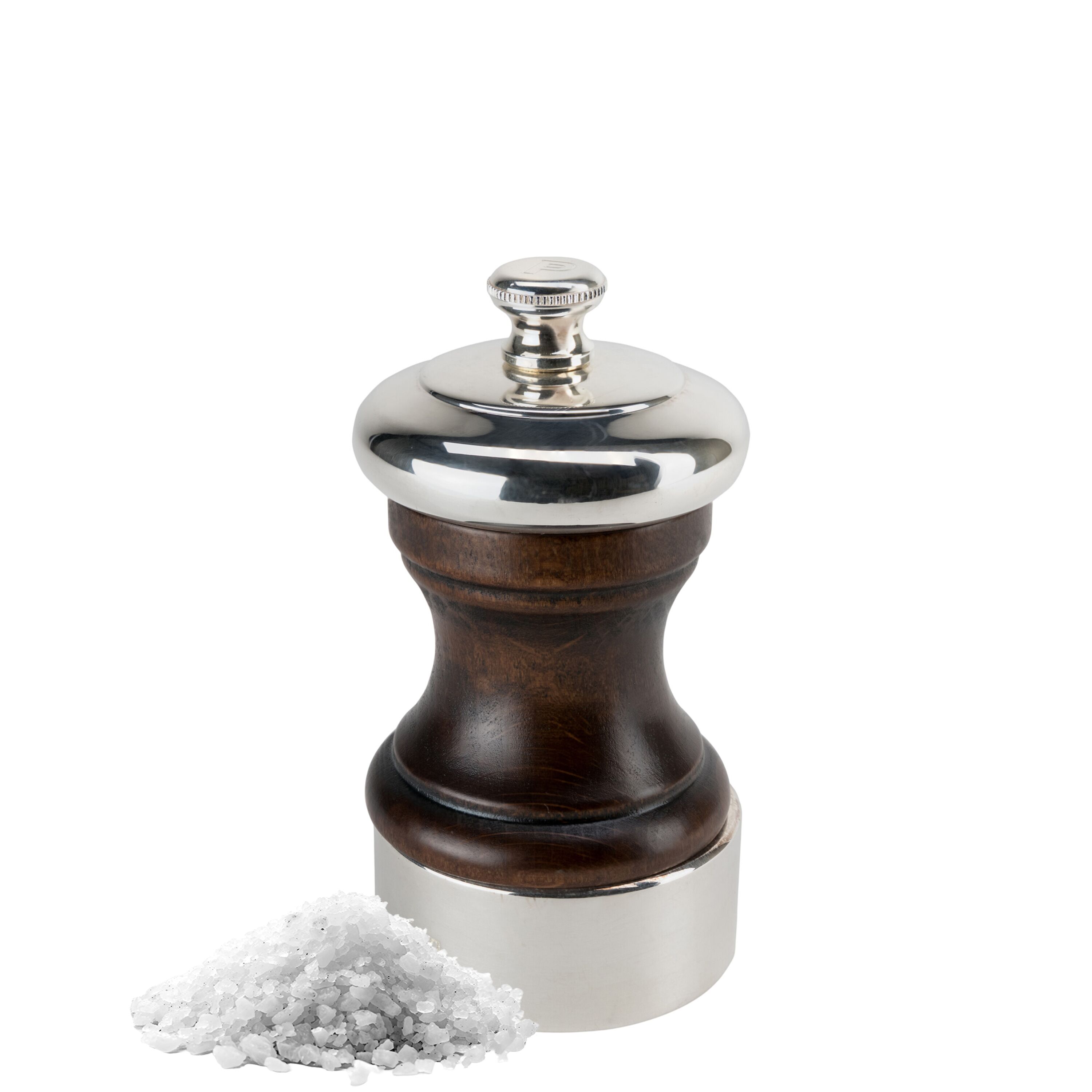 (2 pièces) PEUGEOT | PALACE – Moulin à sel – Bois / Argenté – Antique – Hauteur : 100 mm