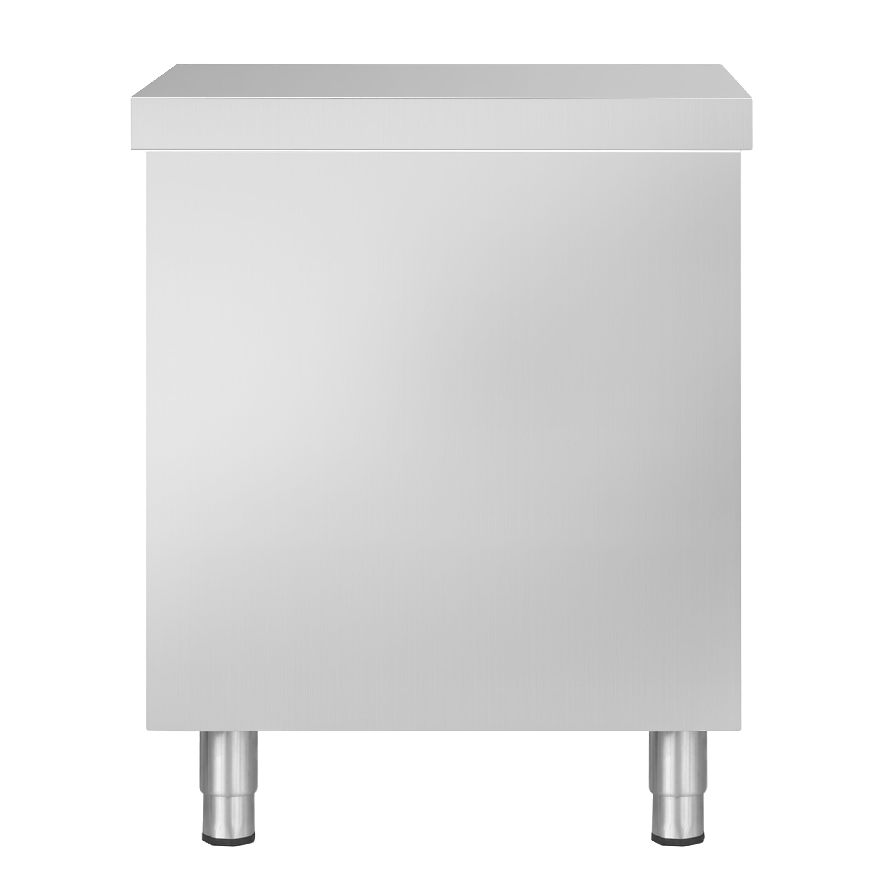 Meuble bas à tiroirs - Acier inoxydable - avec 5 tiroirs - 500x700mm