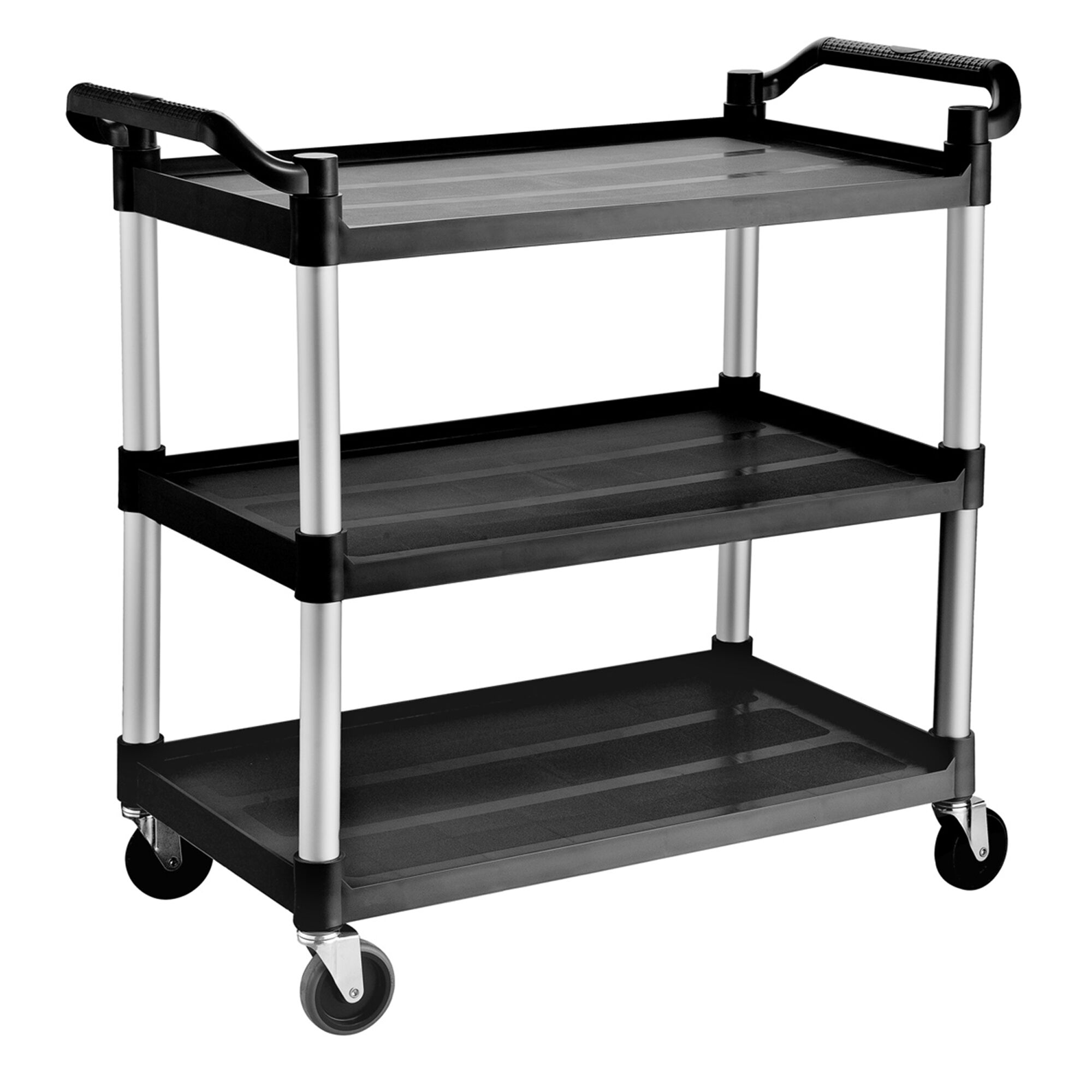 Chariot de service en plastique – 1020 × 490 mm – avec 3 plateaux