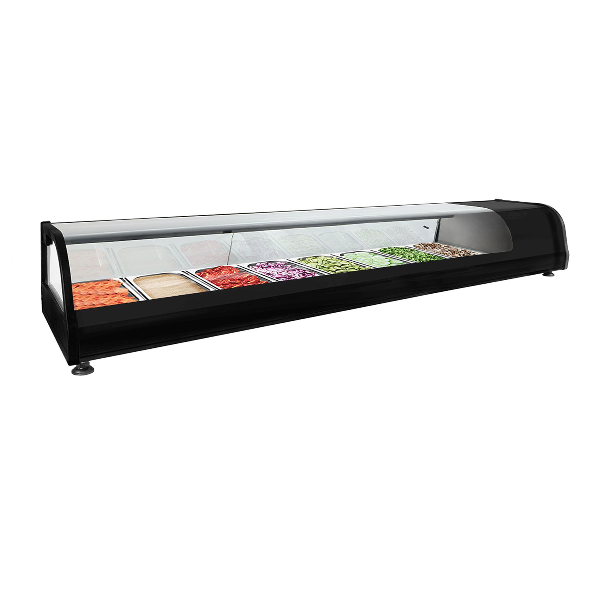 Vitrine à tapas réfrigérée PREMIUM - 1750x400mm - 8x GN 1/3