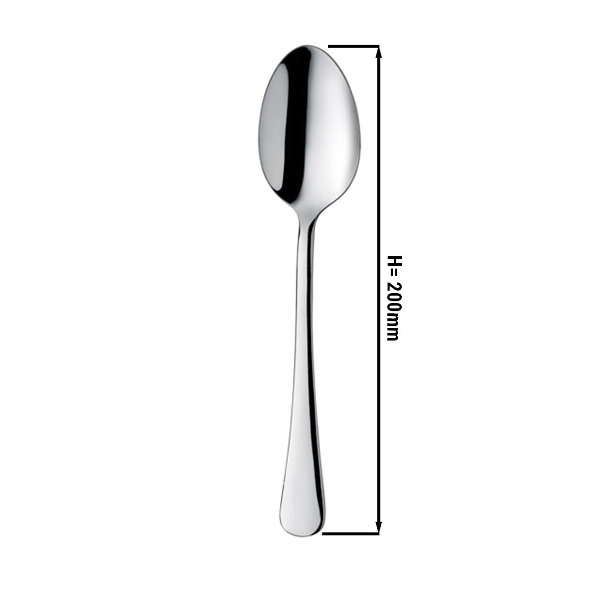 (12 pcs) Cuillère à soupe Mila - Acier inoxydable 18/10 - 200mm - 12 pièces