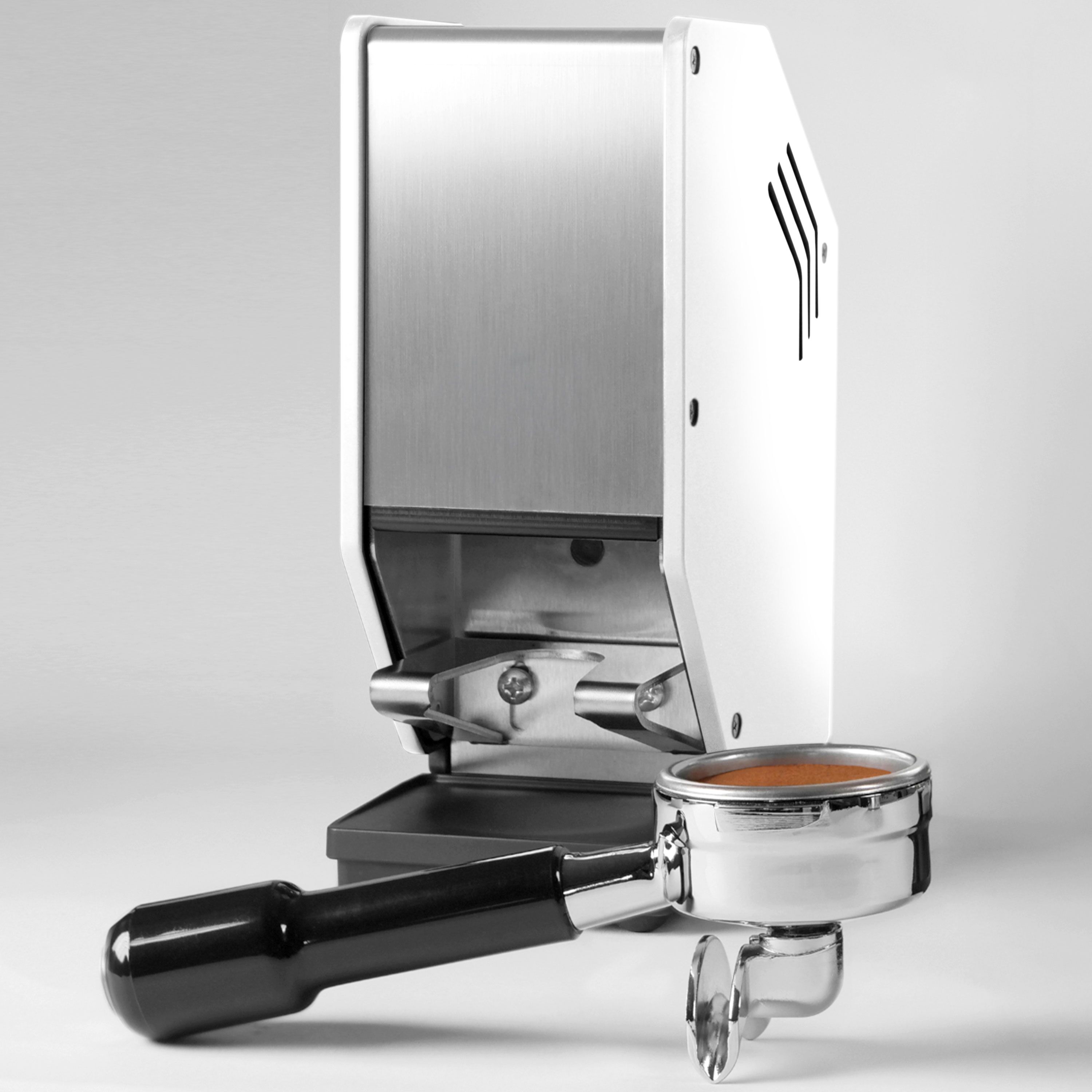 Automatisk tamper - 58 mm - presskraft 25 kg - 0,6 s per tamp - vit