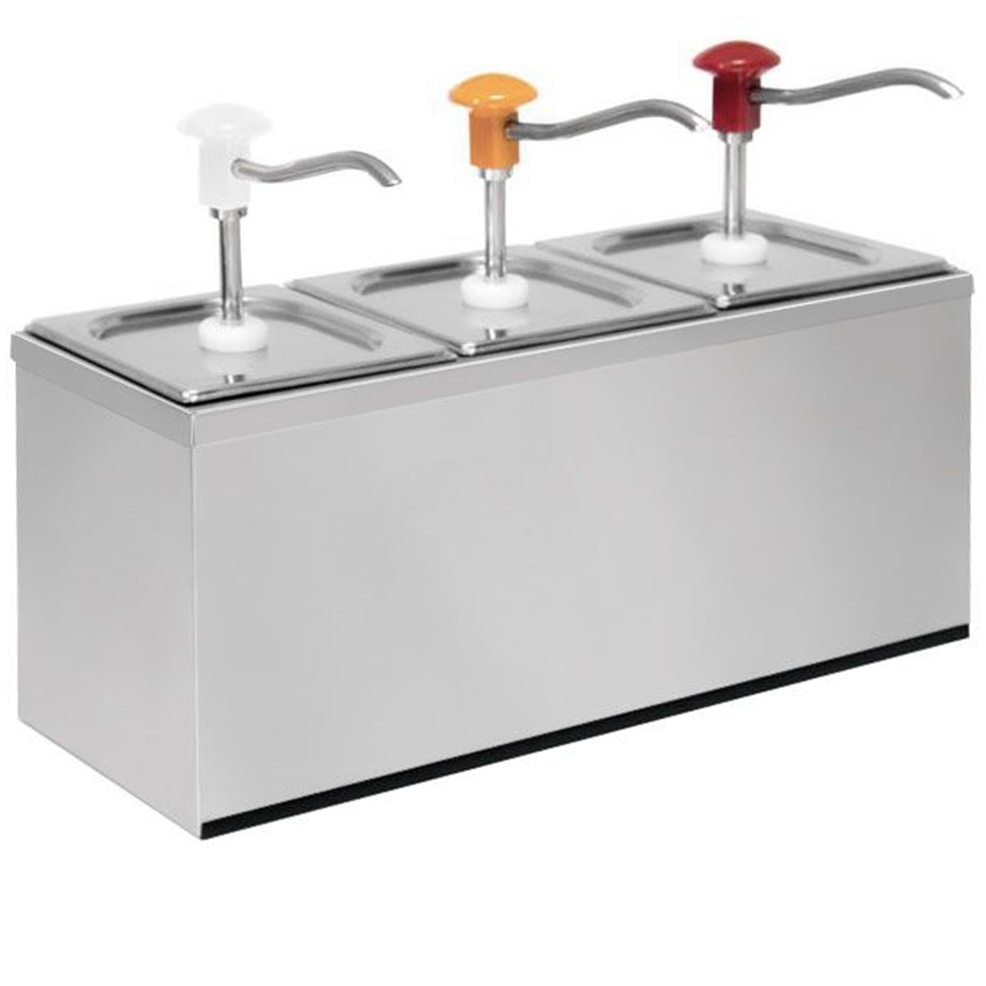 Ställ för såsdispenser - SEK2 - Rostfritt stål - 500x180x220 mm - för 3x dispenser - 3x 2 l