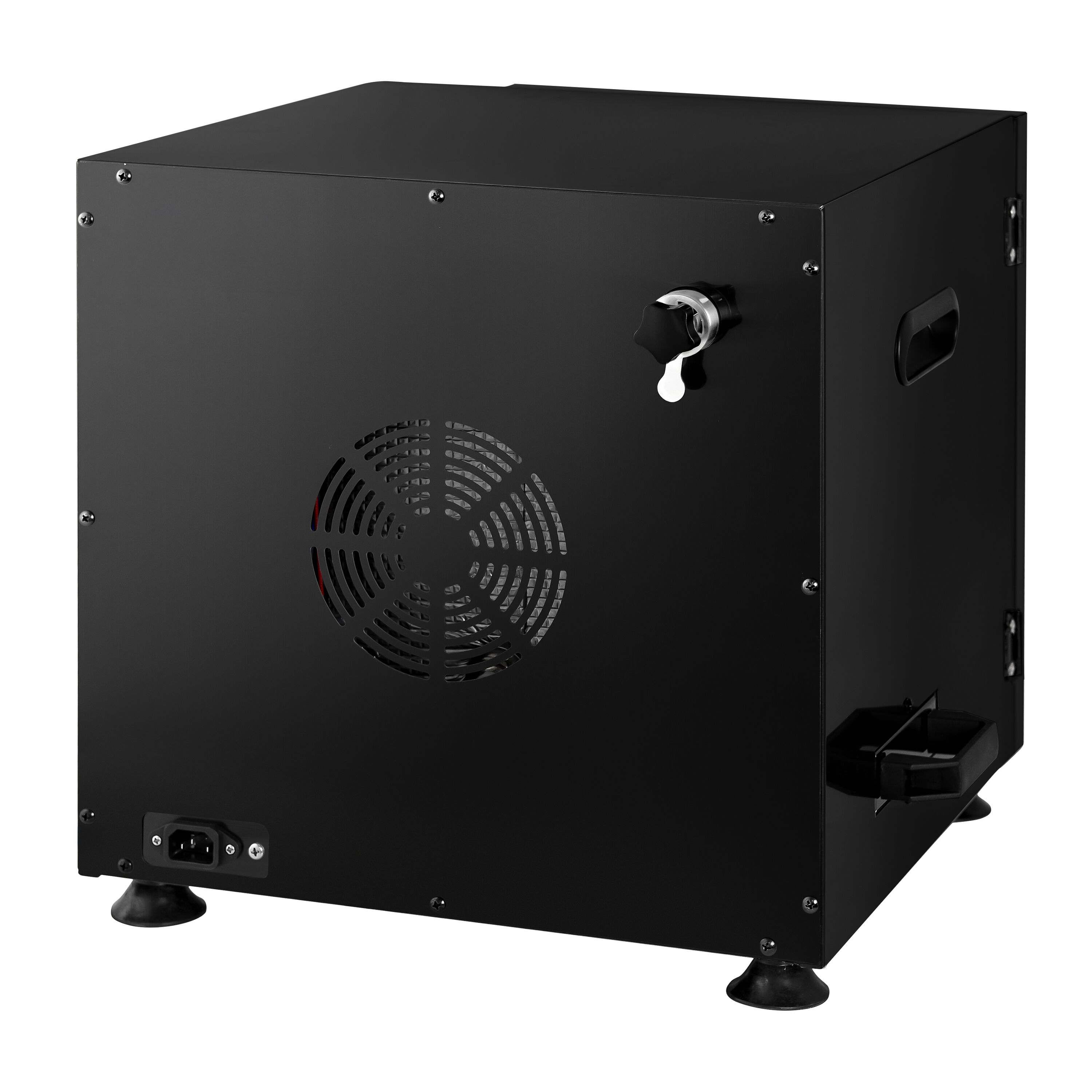 Compact Fumoir électrique professionnel - Commande mécanique - avec 2 étages et porte vitrée - 433x472mm - Noir