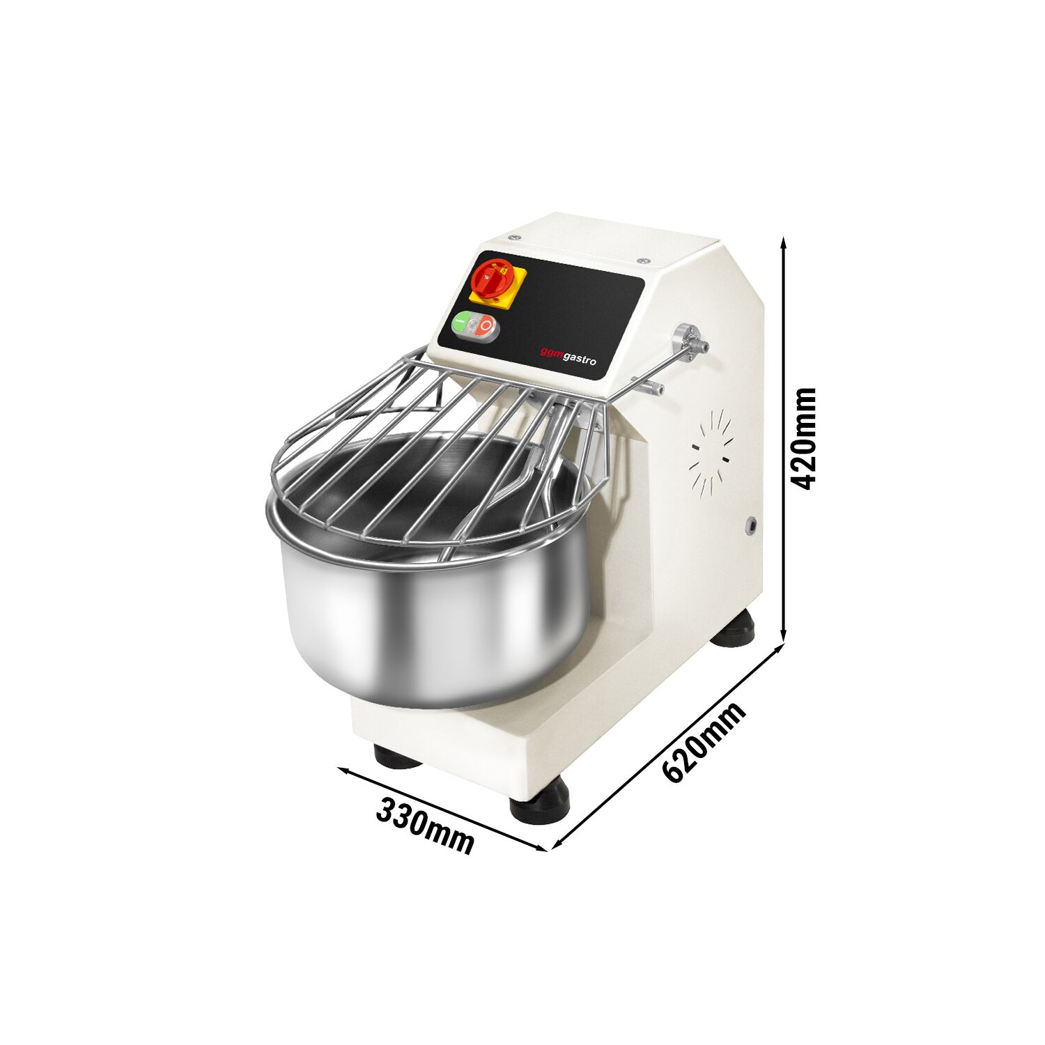 Pétrin à Pâte / Pétrin à spirale - 16 Litres / 5 kg - avec Cuve Fixe - 400 V