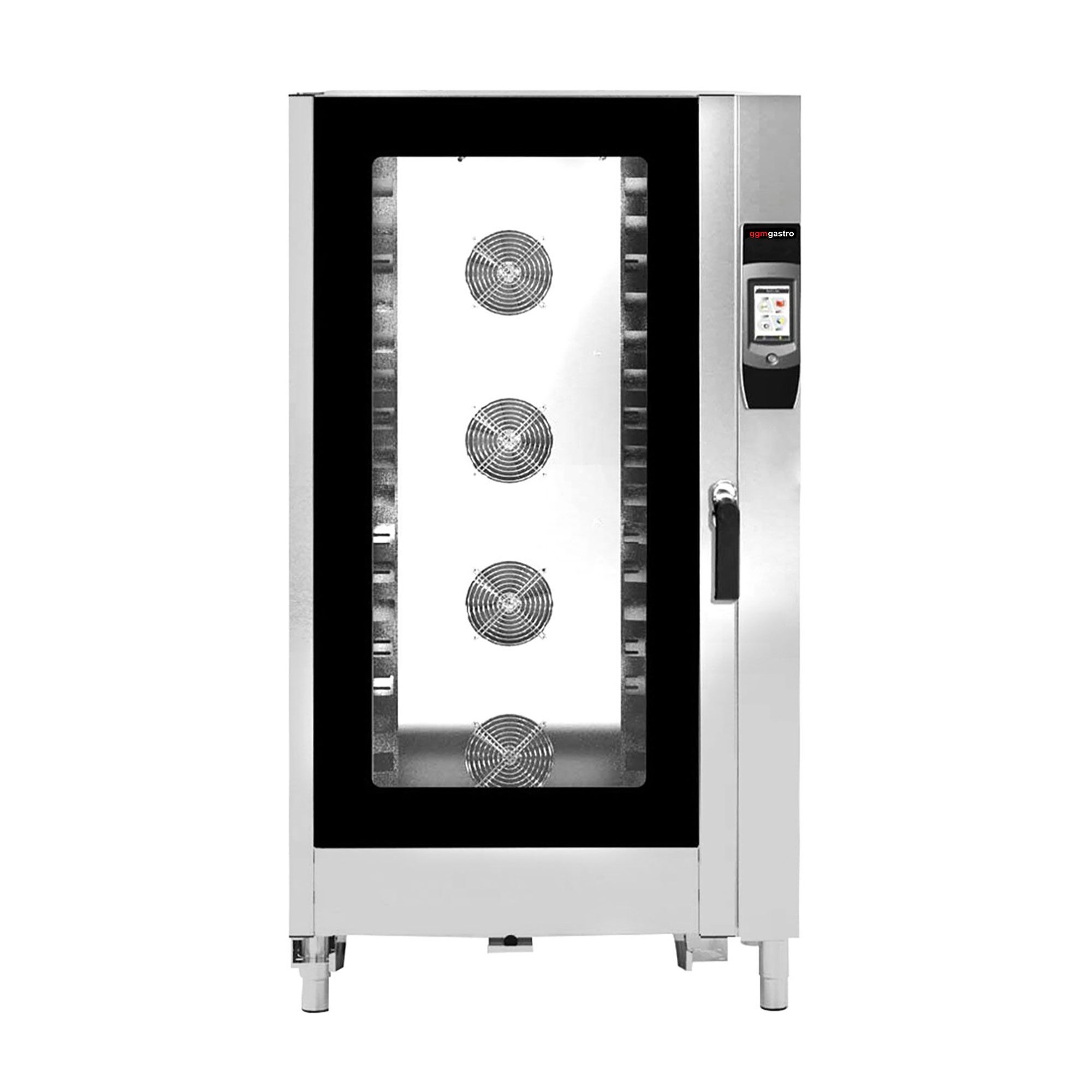 Bakery-Electric Commercial Combi Oven - Touchscreen Controls - 16x EN 600x400 - 7" touchscreen - incl. Automatic washing system & Core temperature probe