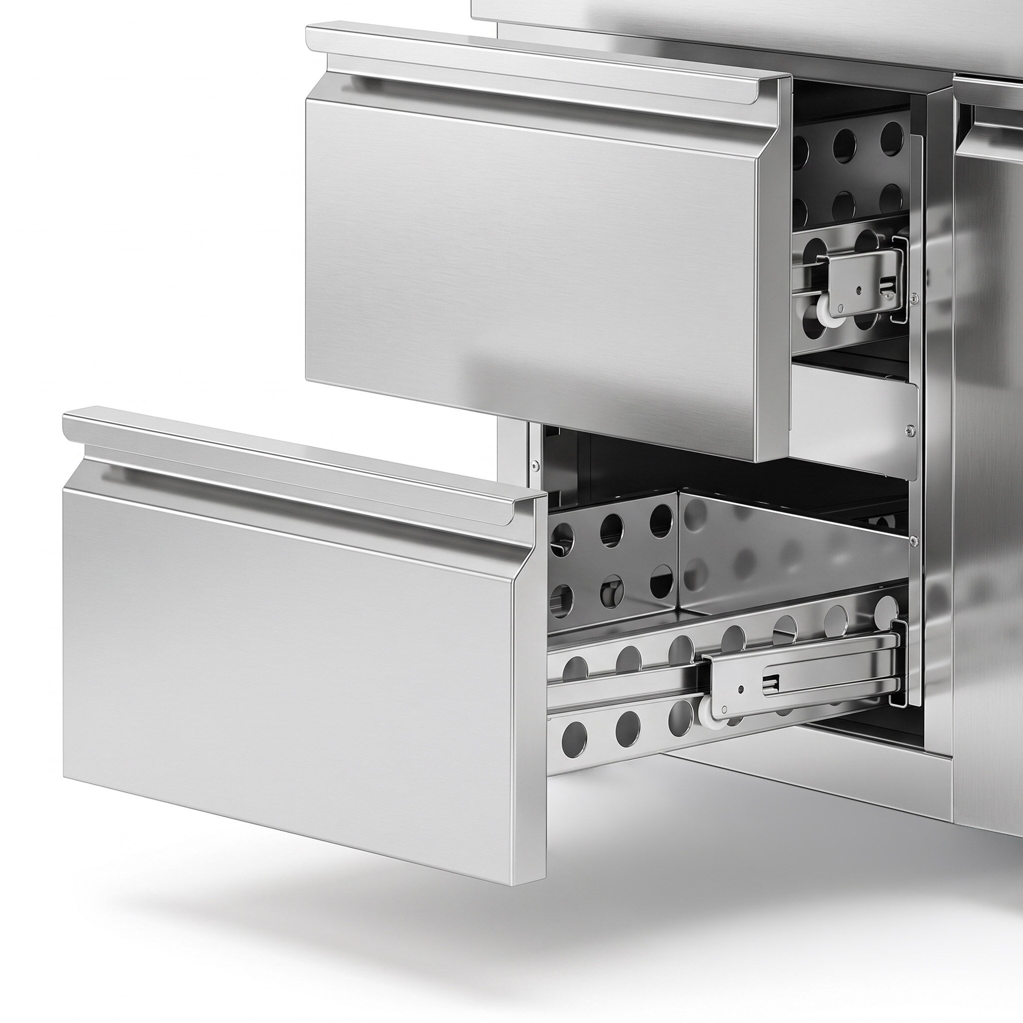 Commercial Counter Fridge ECO - 1360x700mm - with 1 door - 2 drawers [GN 1/1] - with upstand