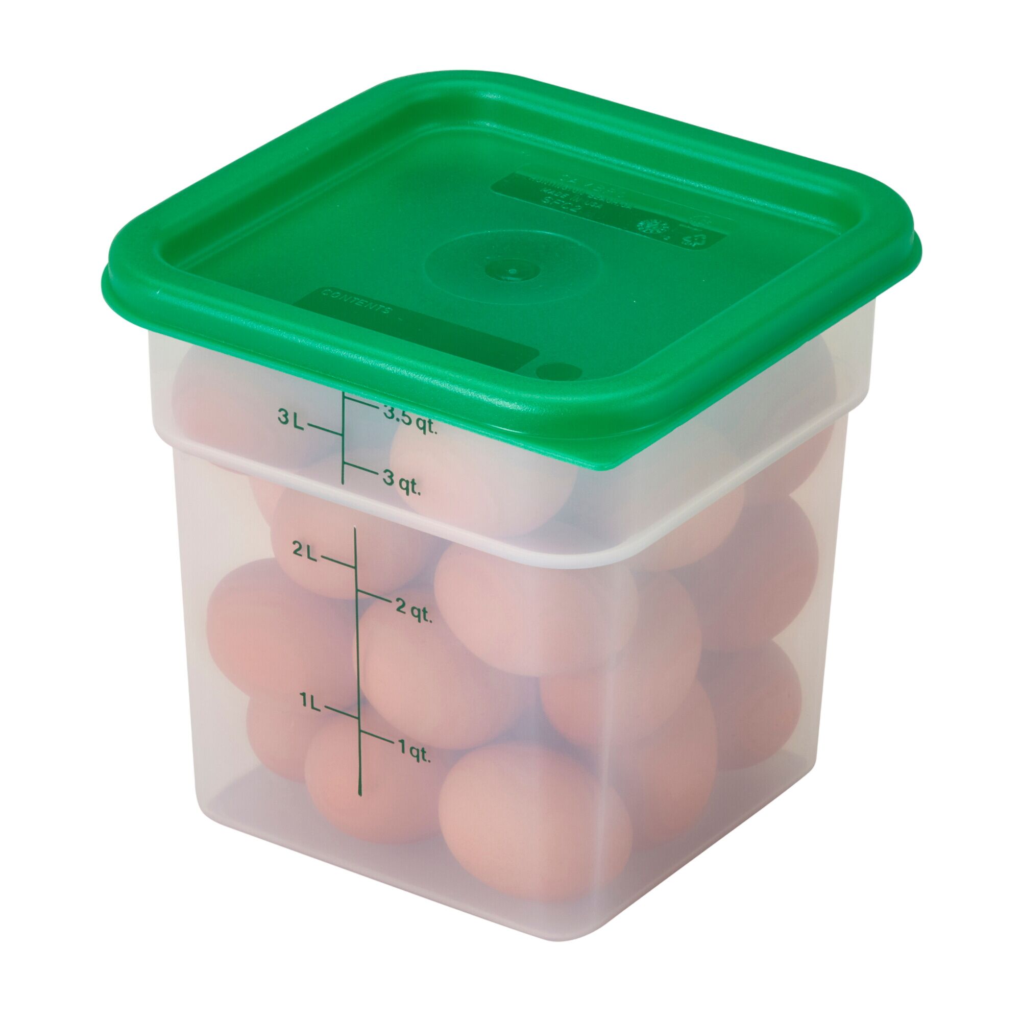 (6 pièces) CAMBRO | CAMSQUARES® – Récipient – 3,8 litres – transparent