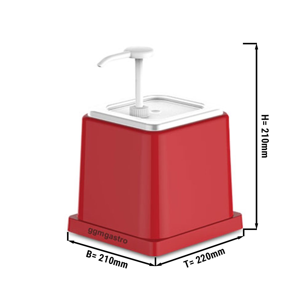 Ketchup / Sauce Dispenser - 2 L - Polypropylene - Pump Dispenser