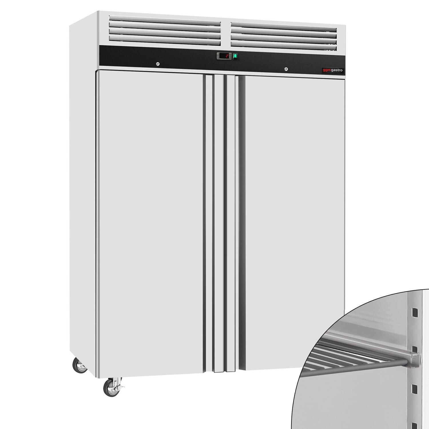Armoire réfrigérée positive en acier inoxydable ECO – GN 2/1 – 1400 litres – avec 2 portes