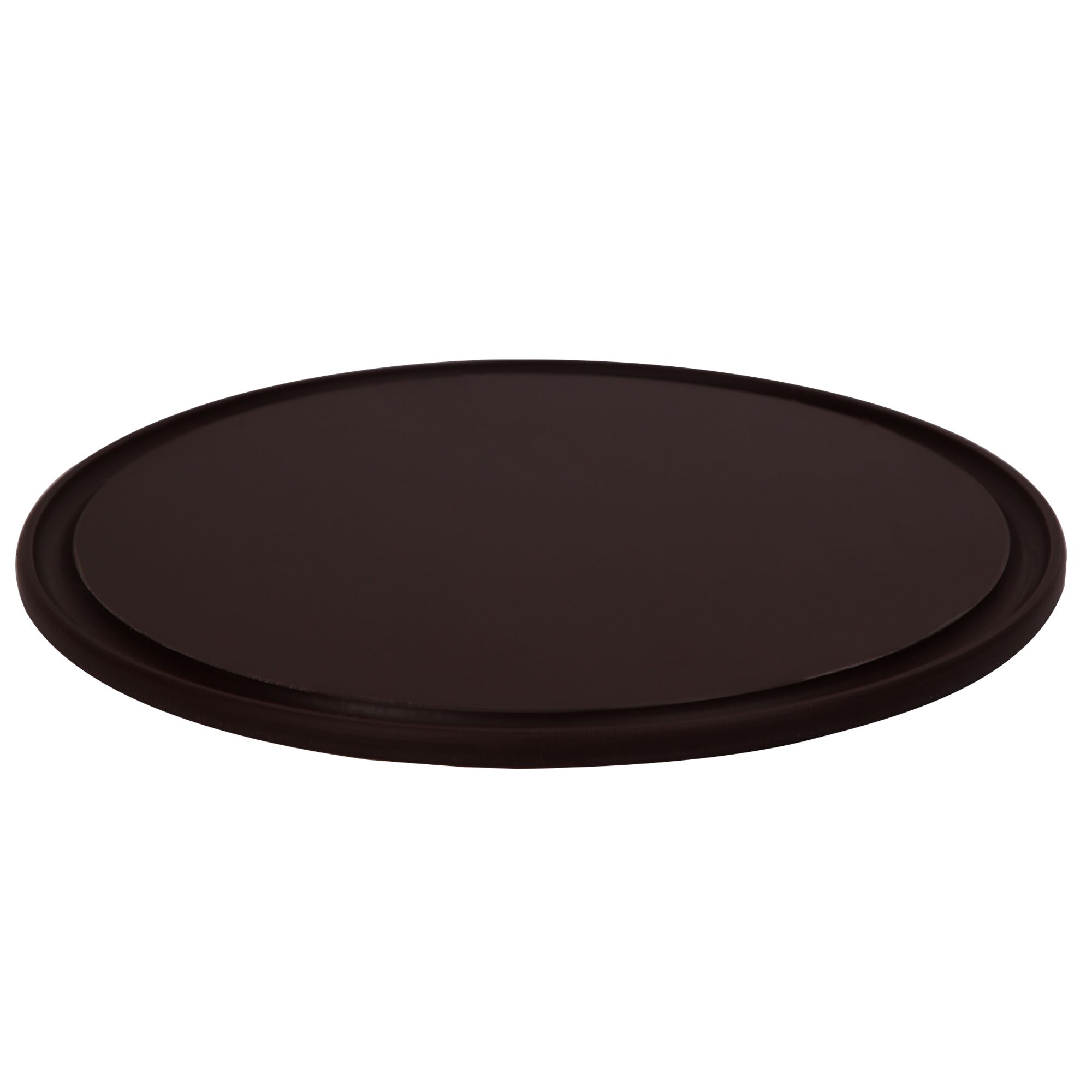 Pizza Plate - flat - Polyethylene - Ø240mm - with juice groove - Brown