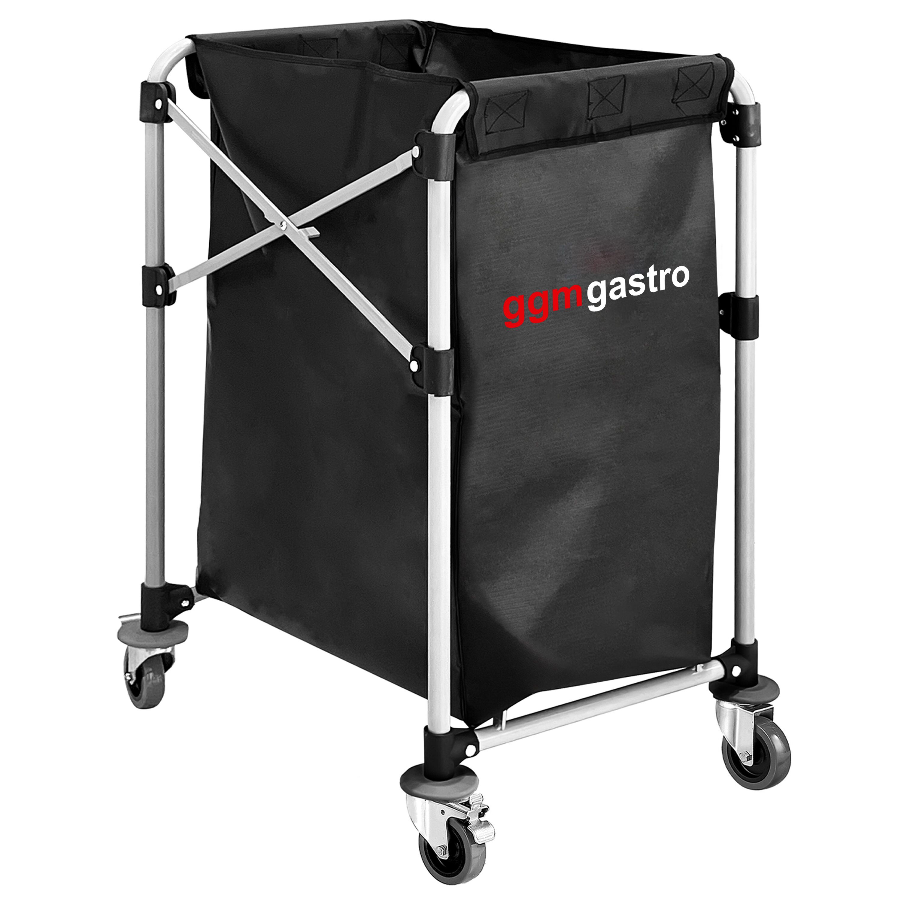 Chariot à linge - pliant - 150L - cadre en aluminium - Noir
