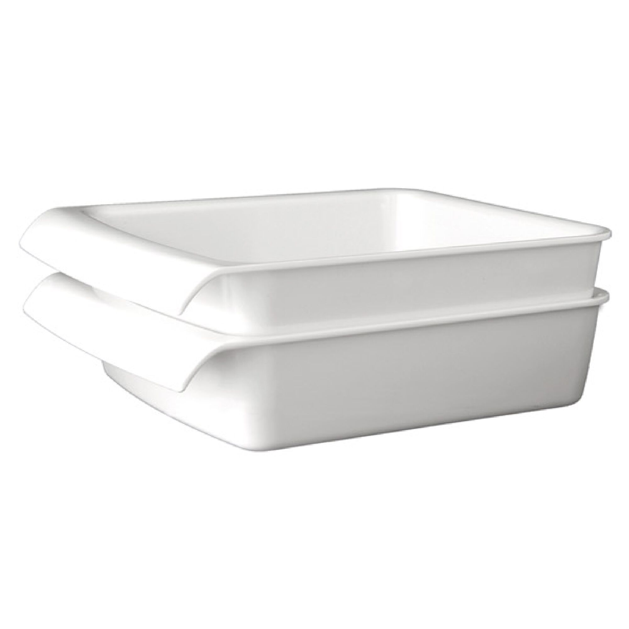 (6 pcs) Bac GN 1/2 - CASCADE - Mélamine - 3,65L - rectangulaire - 325x265mm - Profondeur : 75mm - Blanc