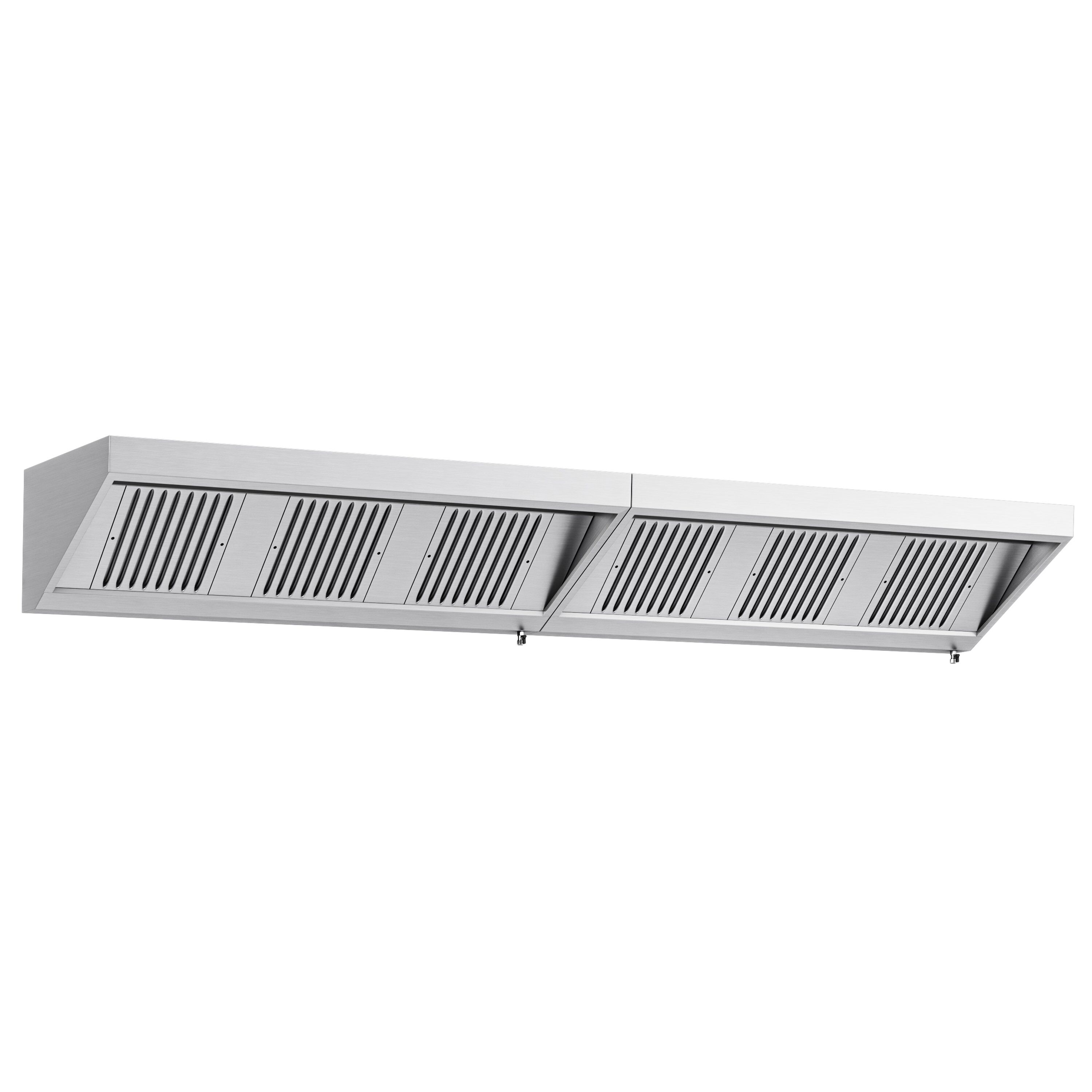Fali elszívóernyő - 3600 mm - 700 mm mély - Labirintszűrő és világítás - motor nélkül