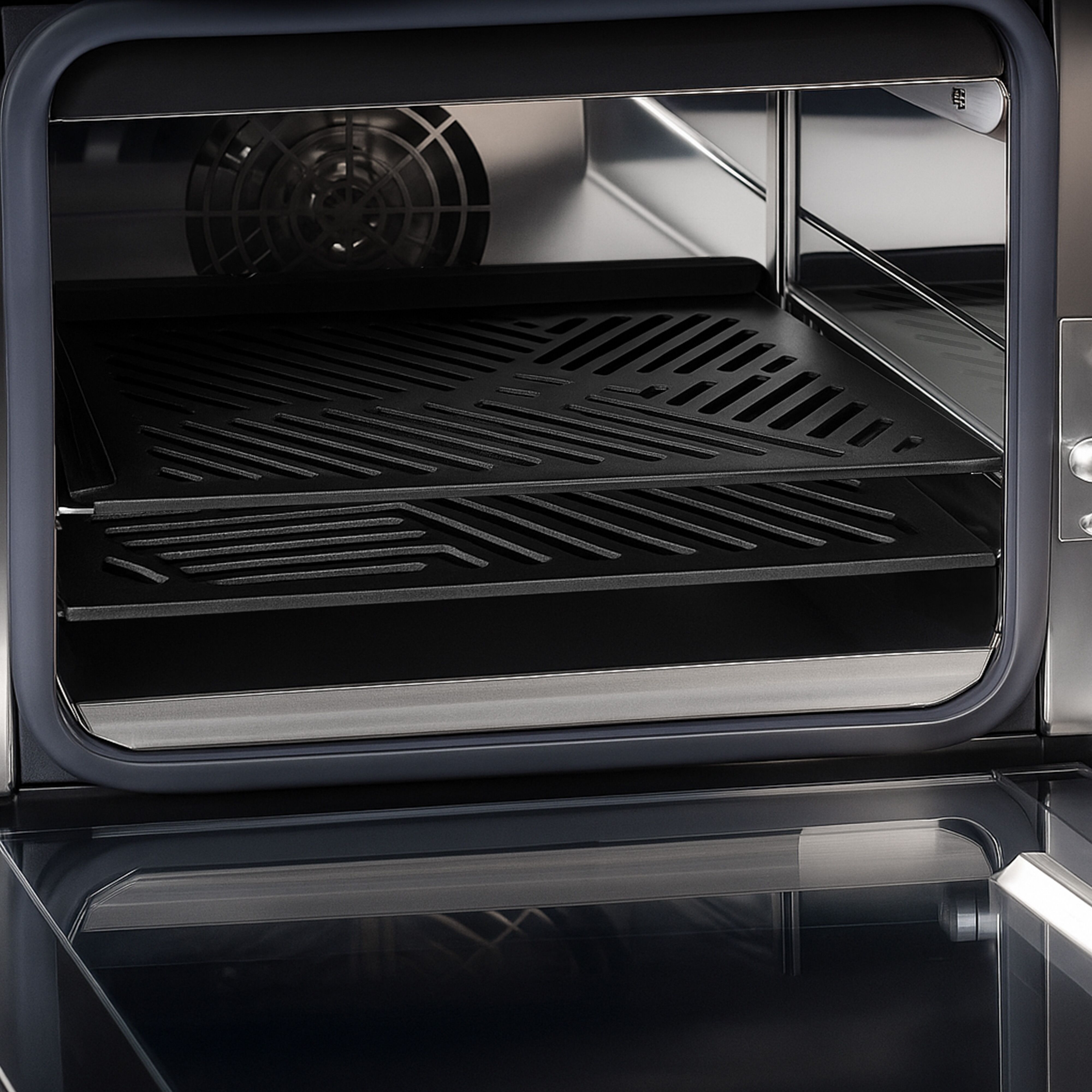 Four à cuisson accélérée - 3,4 kW - inox - incl. sonde de température, plaque à pizza, panier antiadhésif | cuisson 80 % plus rapide