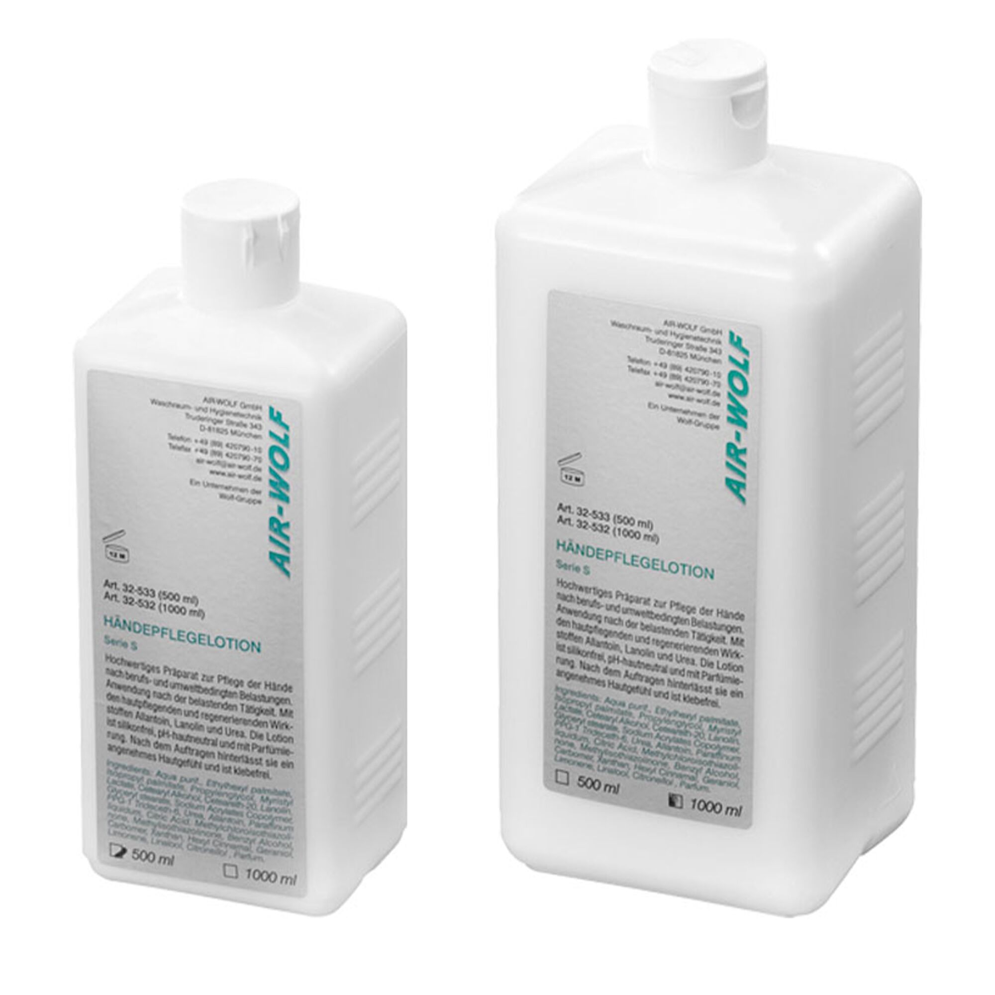 (12 pièces) AIR-WOLF | Lotion de soin pour les mains – 0,5 litre