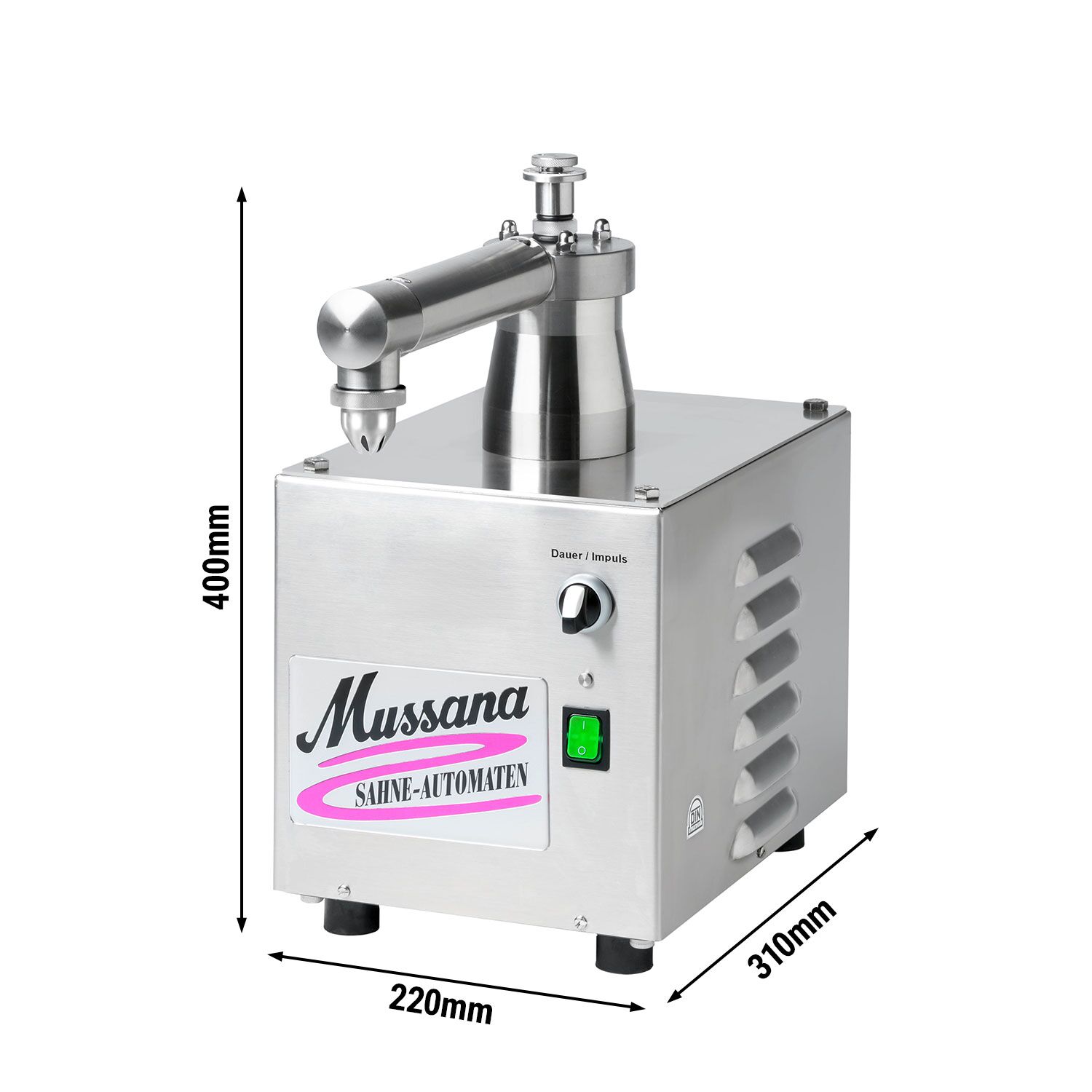 MUSSANA | MINI – Machine à chantilly – 2 litres – 500 W – 230 V – sans refroidissement