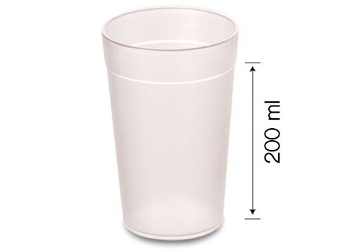 (50 Stück) Polycarbonatglas - Matt - 200ml