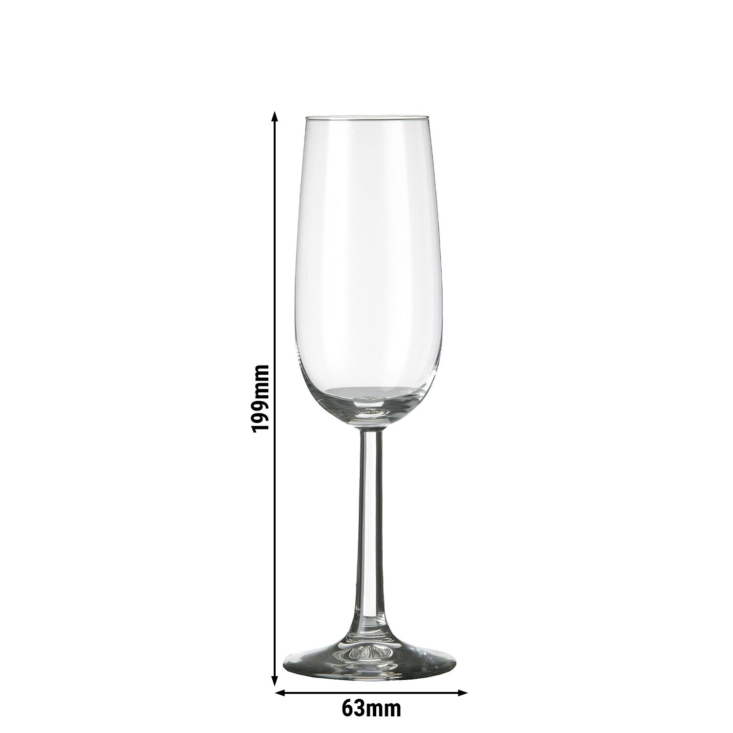 (6 pcs) Flûte à champagne - ESPRIT - 170 ml - Transparent