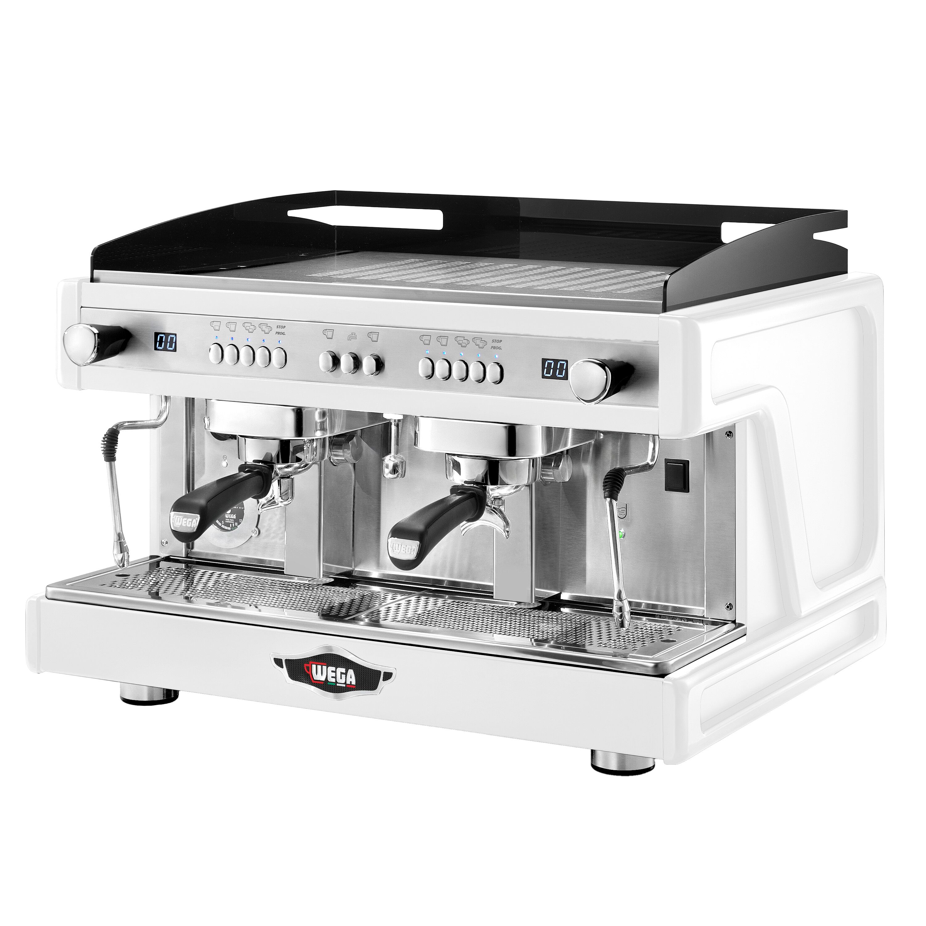 WEGA | Airy - Siebträgermaschine - 2 Gruppig - 3,85 kW - mit Shot Counter - Weiß