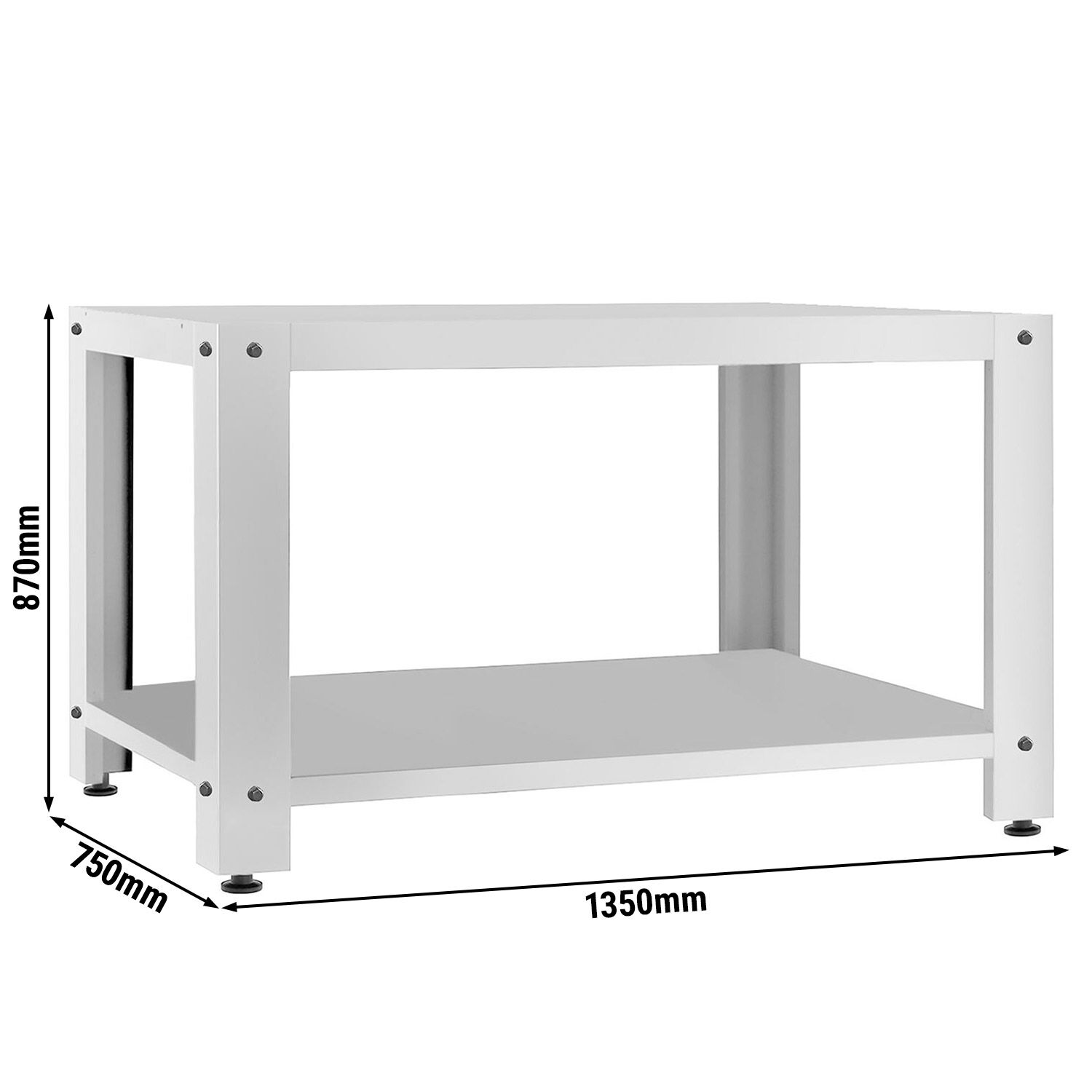 Support pour four à pizza - 1365x755x870mm - Inox - compatible avec POE6630VSN - avec 1 étagère