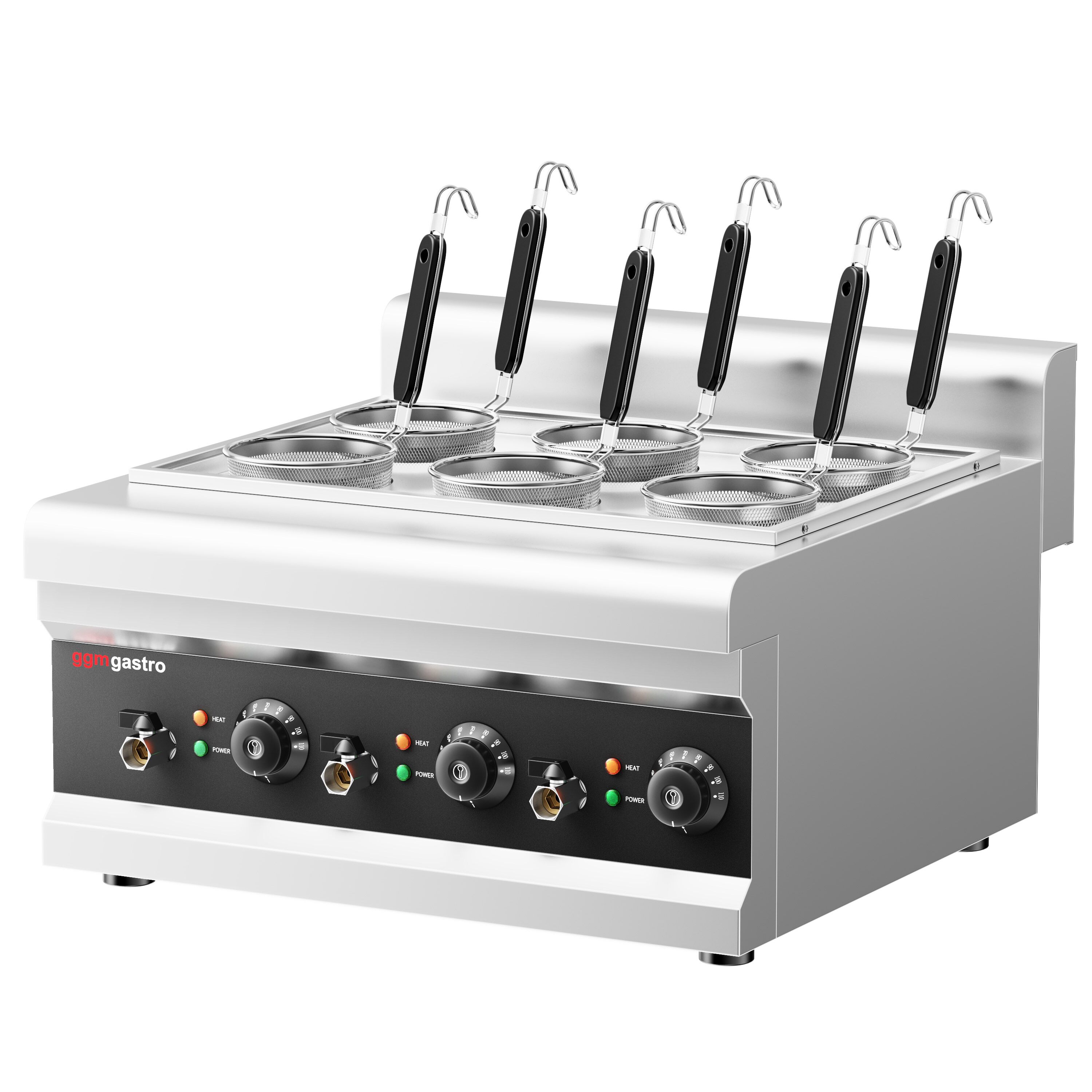 Cuiseur à pâtes électrique – 3 kW – incl. 6 paniers