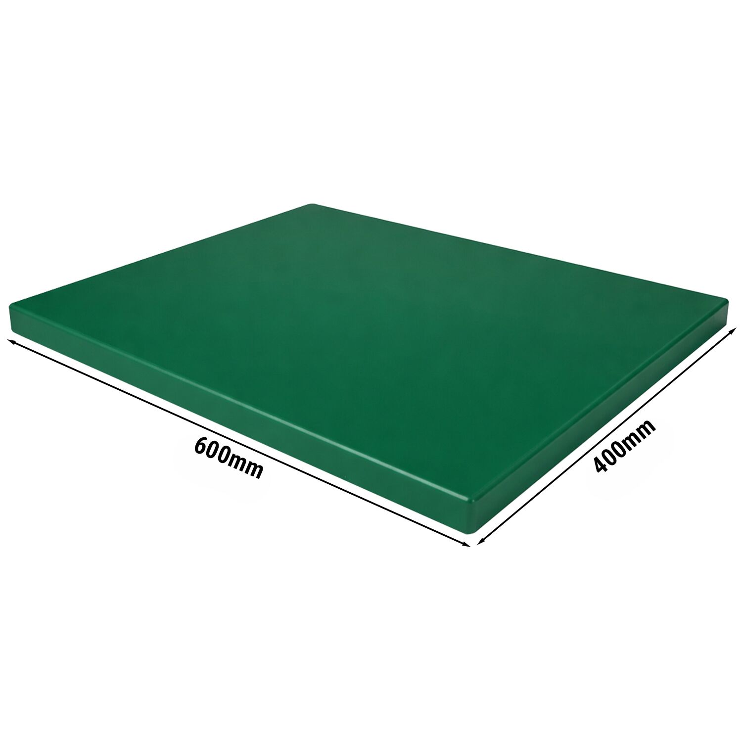 Planche à découper - 600x400mm - Épaisseur: 20mm - Conforme HACCP - Polyéthylène - Vert