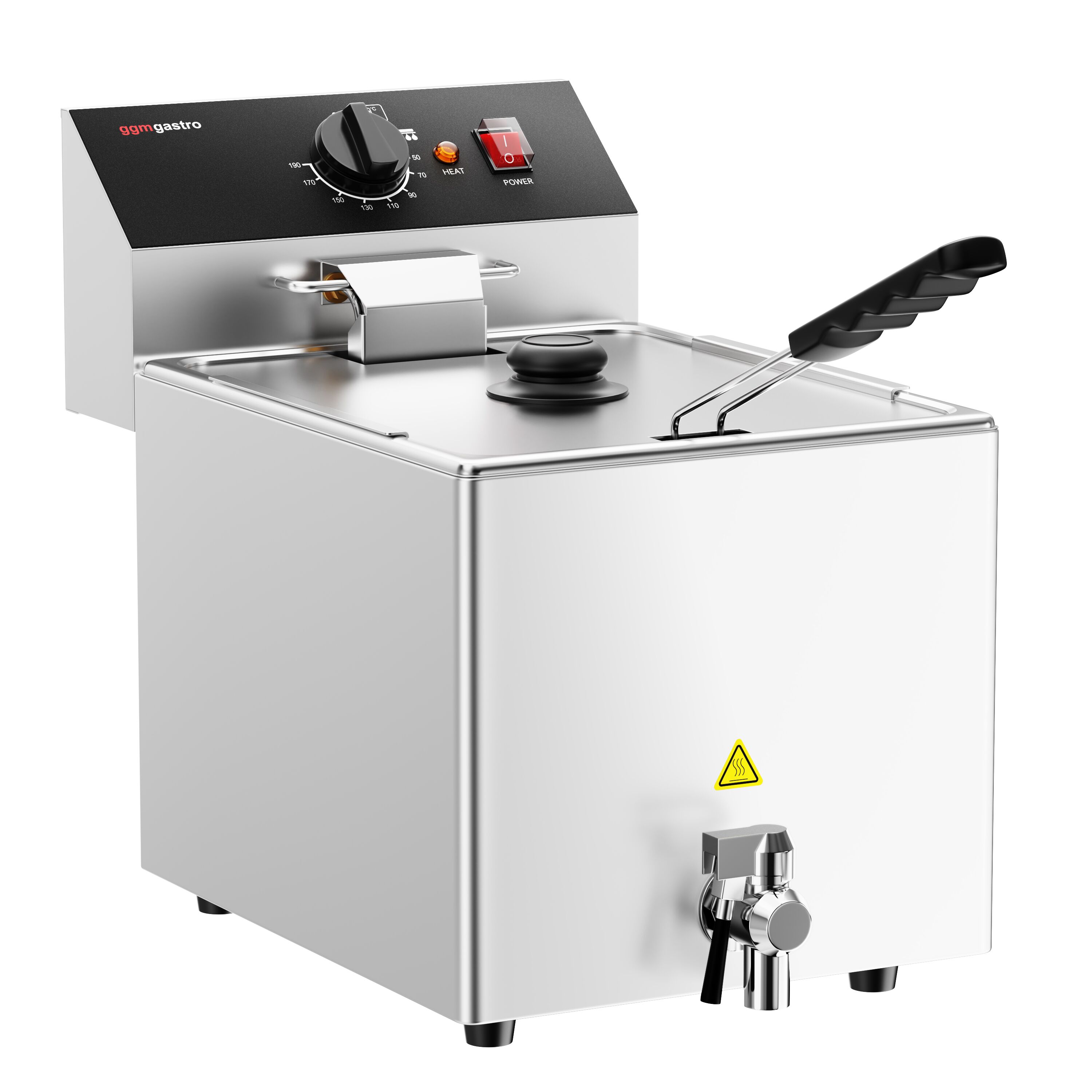 Friteuse électrique – 12 litres – 3,25 kW – avec robinet de vidange