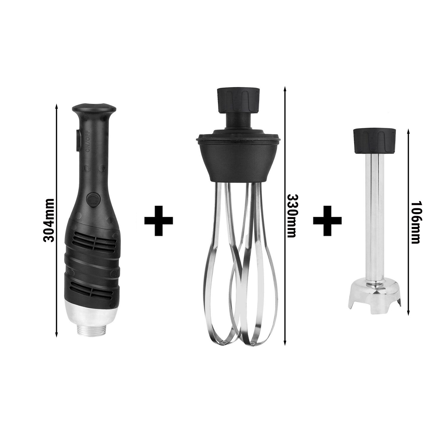 Mixeur plongeant professionnel Combi - pied démontable inclus - pied 160mm & Fouet - 280 W - Vitesse variable