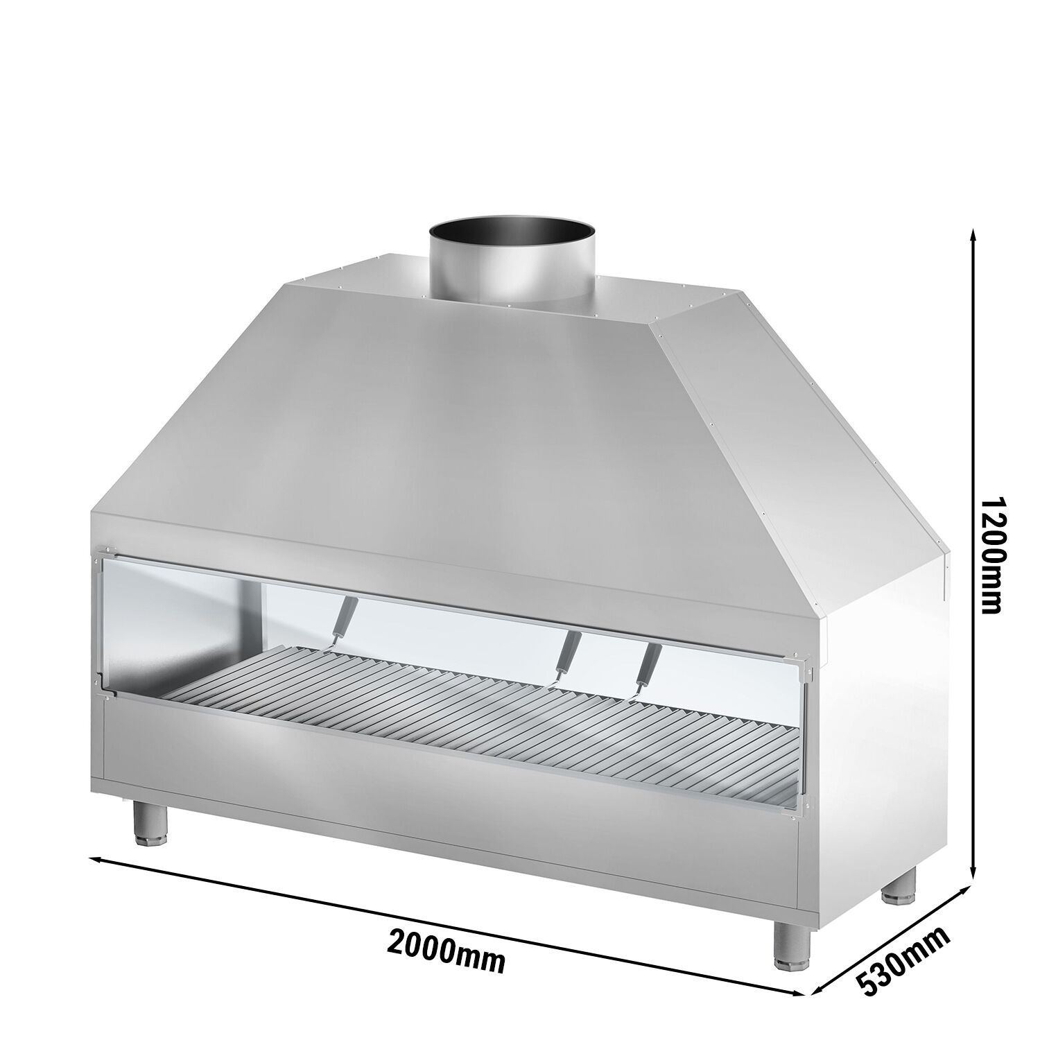 Charcoal Chargrill - 2000mm